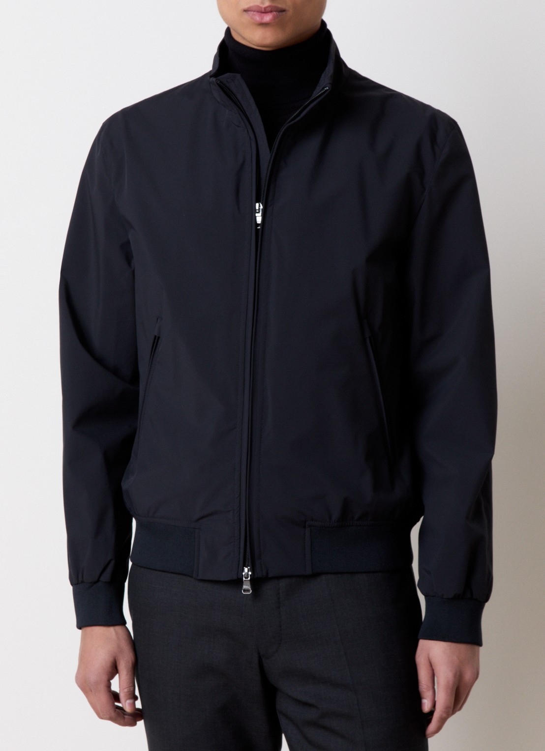 Oscar Jacobson Bomberjack met ritszakken - detail 4 donkerblauw