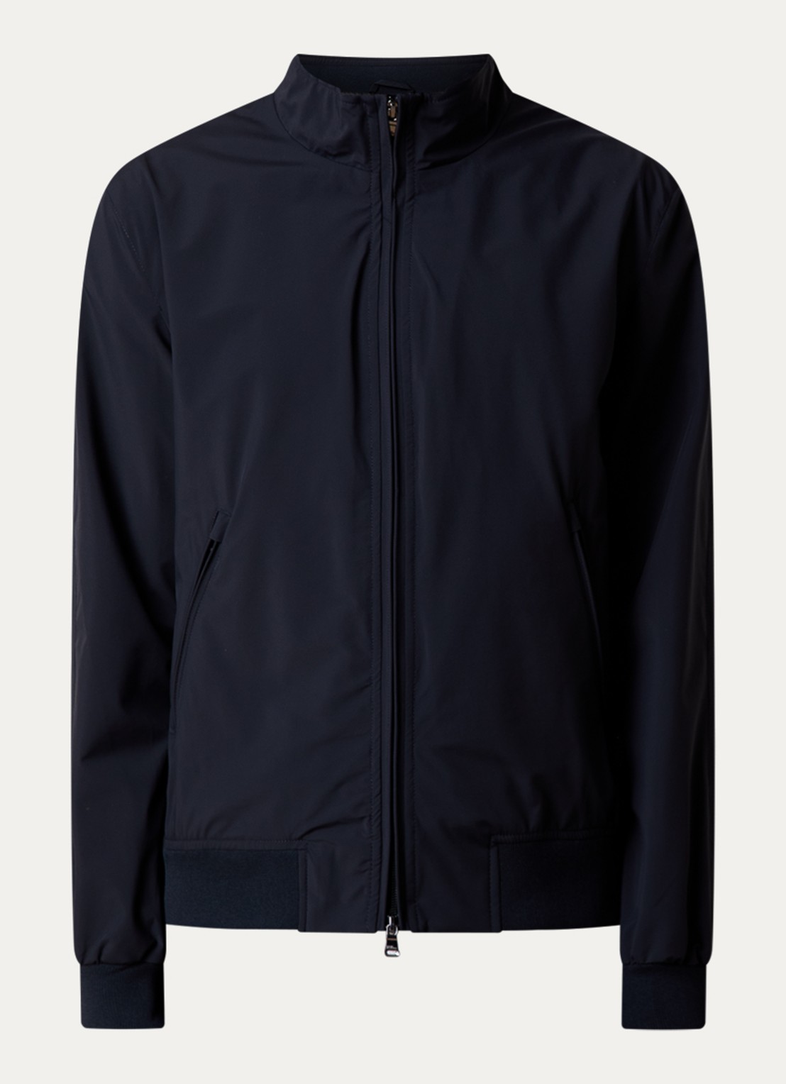 Oscar Jacobson Bomberjack met ritszakken - voorkant 2 donkerblauw
