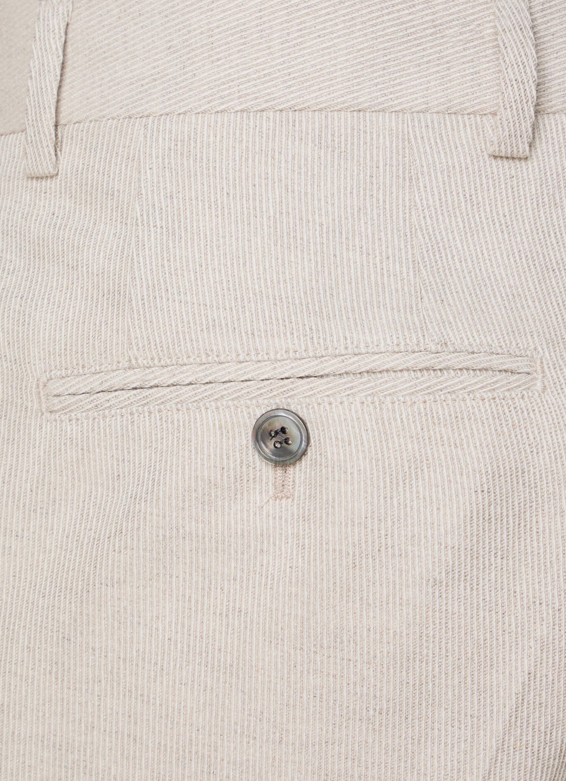 Oscar Jacobson Dandy straight fit pantalon in linnenblend - detail 6 beige