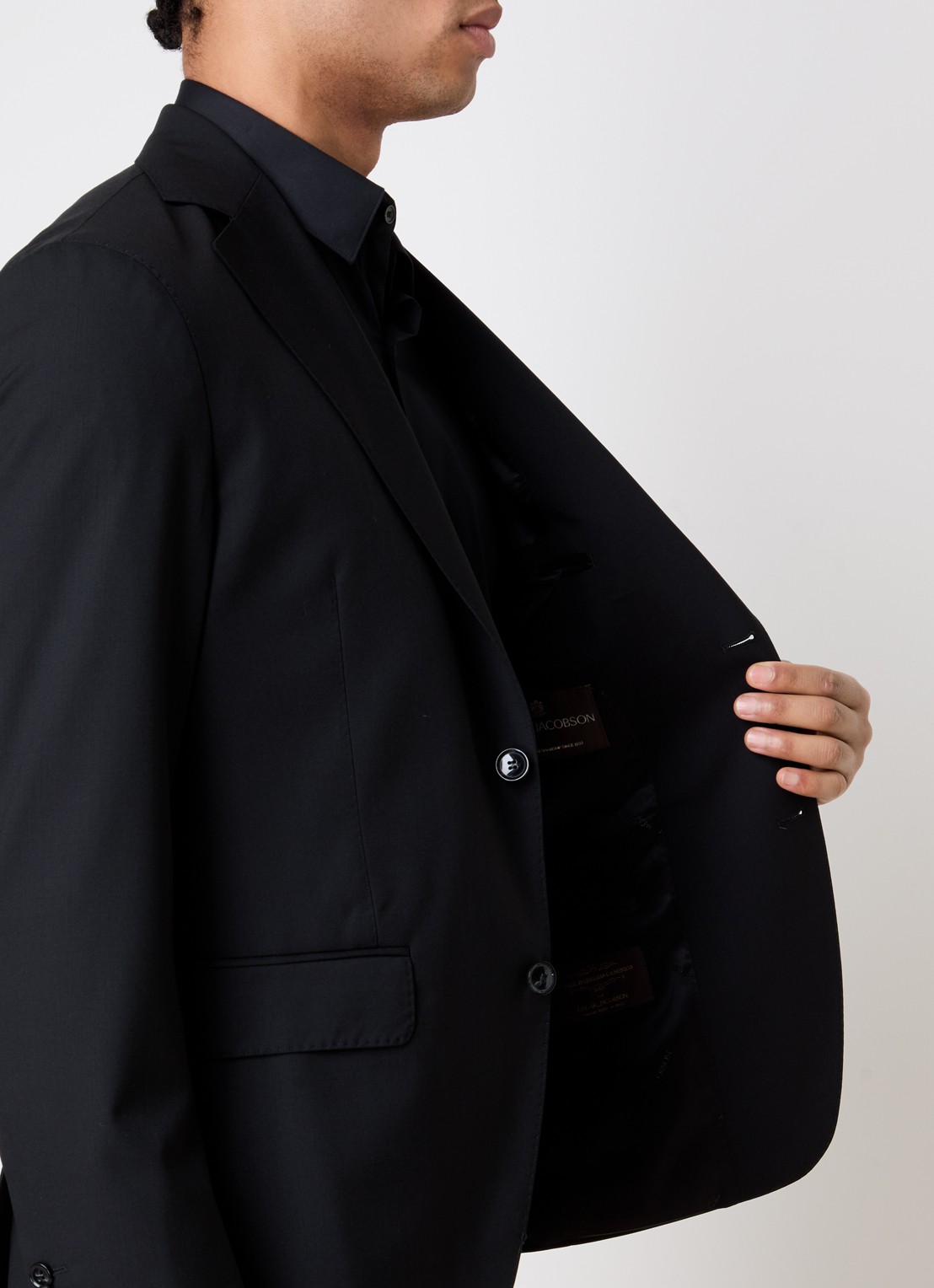 Oscar Jacobson Fogerty regular fit colbert met klepzakken - detail 3 zwart