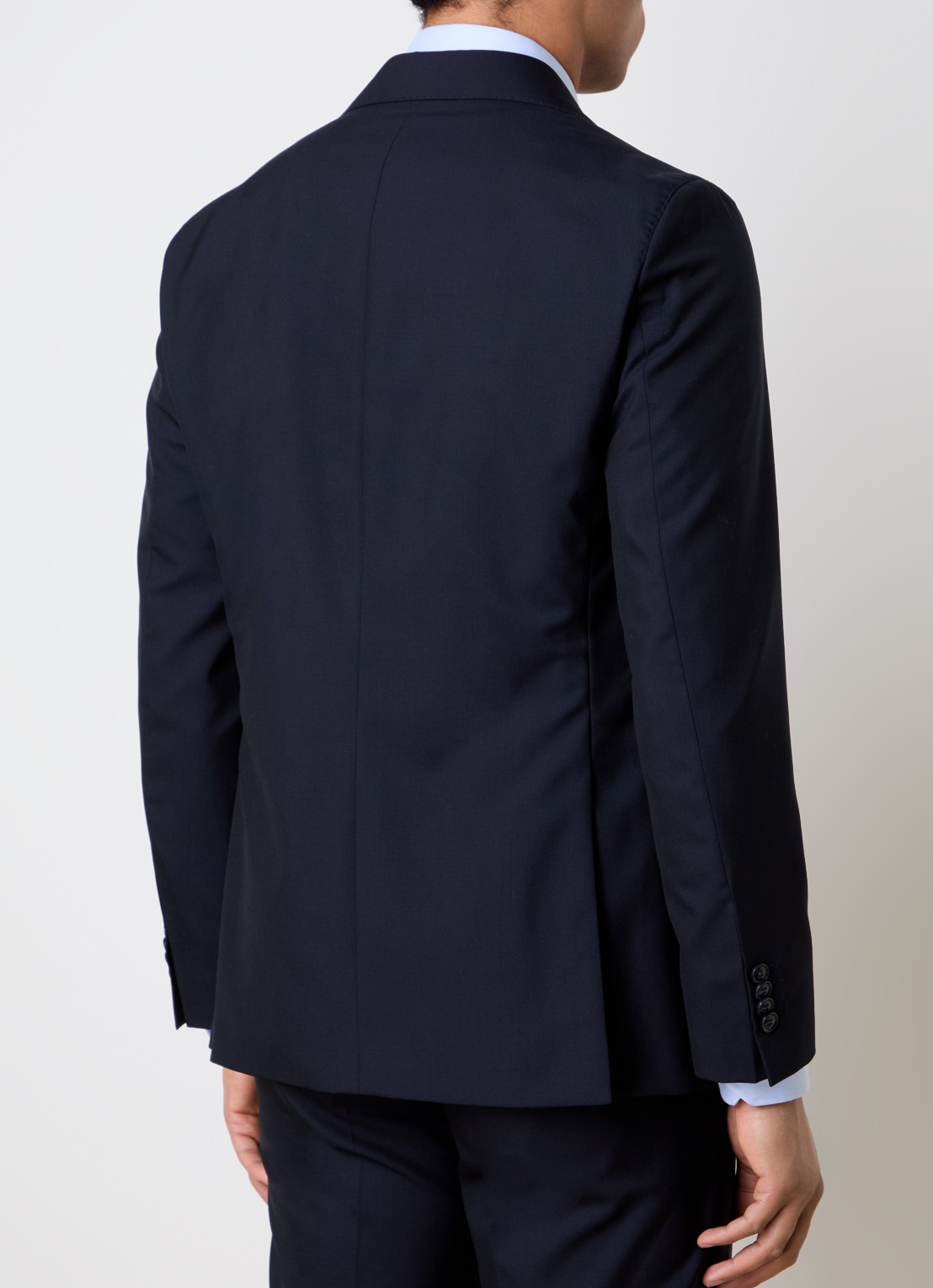 Oscar Jacobson Fogerty regular fit colbert met klepzakken - achterkant donkerblauw