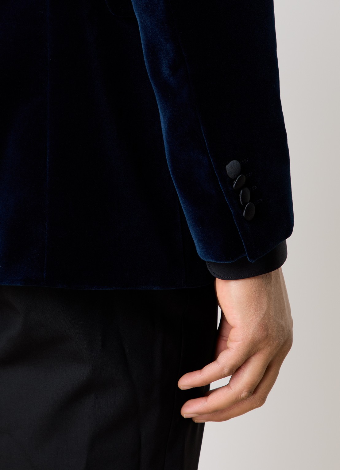 Oscar Jacobson Frampton regular fit colbert in wolblend met klepzakken - detail 4 donkerblauw