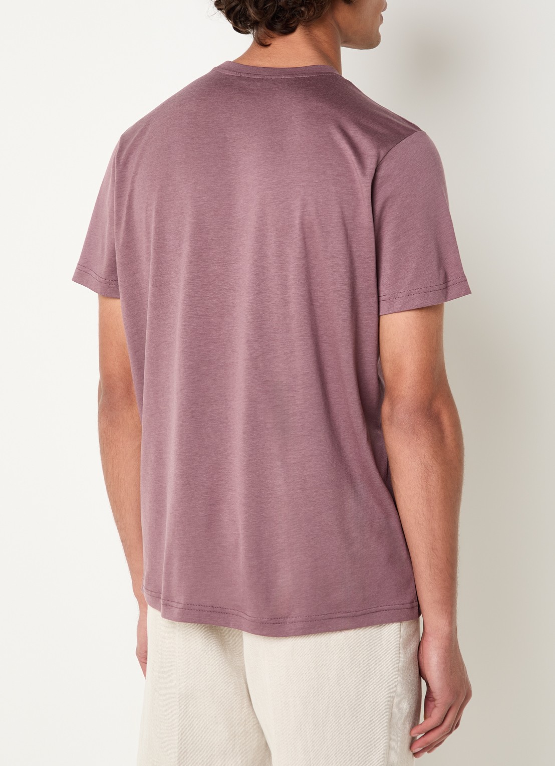 Oscar Jacobson Kim T-shirt met ronde hals - achterkant lila