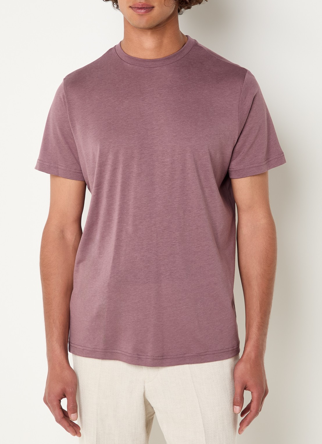 Oscar Jacobson Kim T-shirt met ronde hals - detail 2 lila