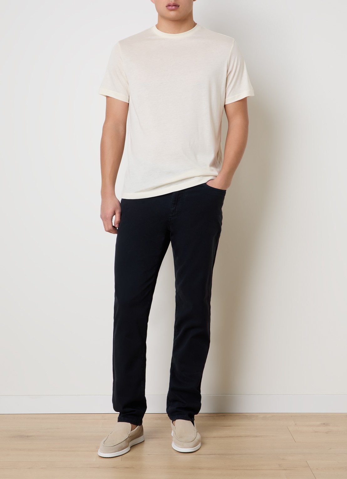 Oscar Jacobson Kim T-shirt  - voorkant 5 vanillegeel
