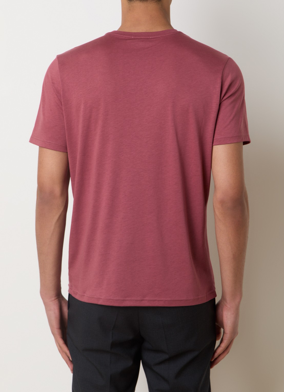 Oscar Jacobson Kim T-shirt  - achterkant 3 koraalroze