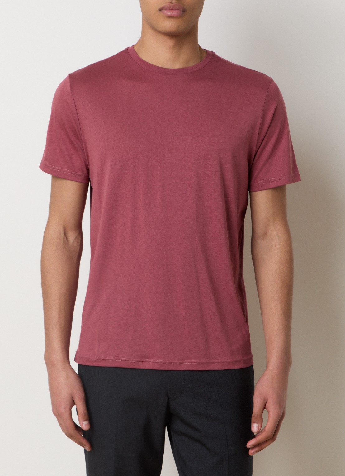 Oscar Jacobson Kim T-shirt  - detail 4 koraalroze