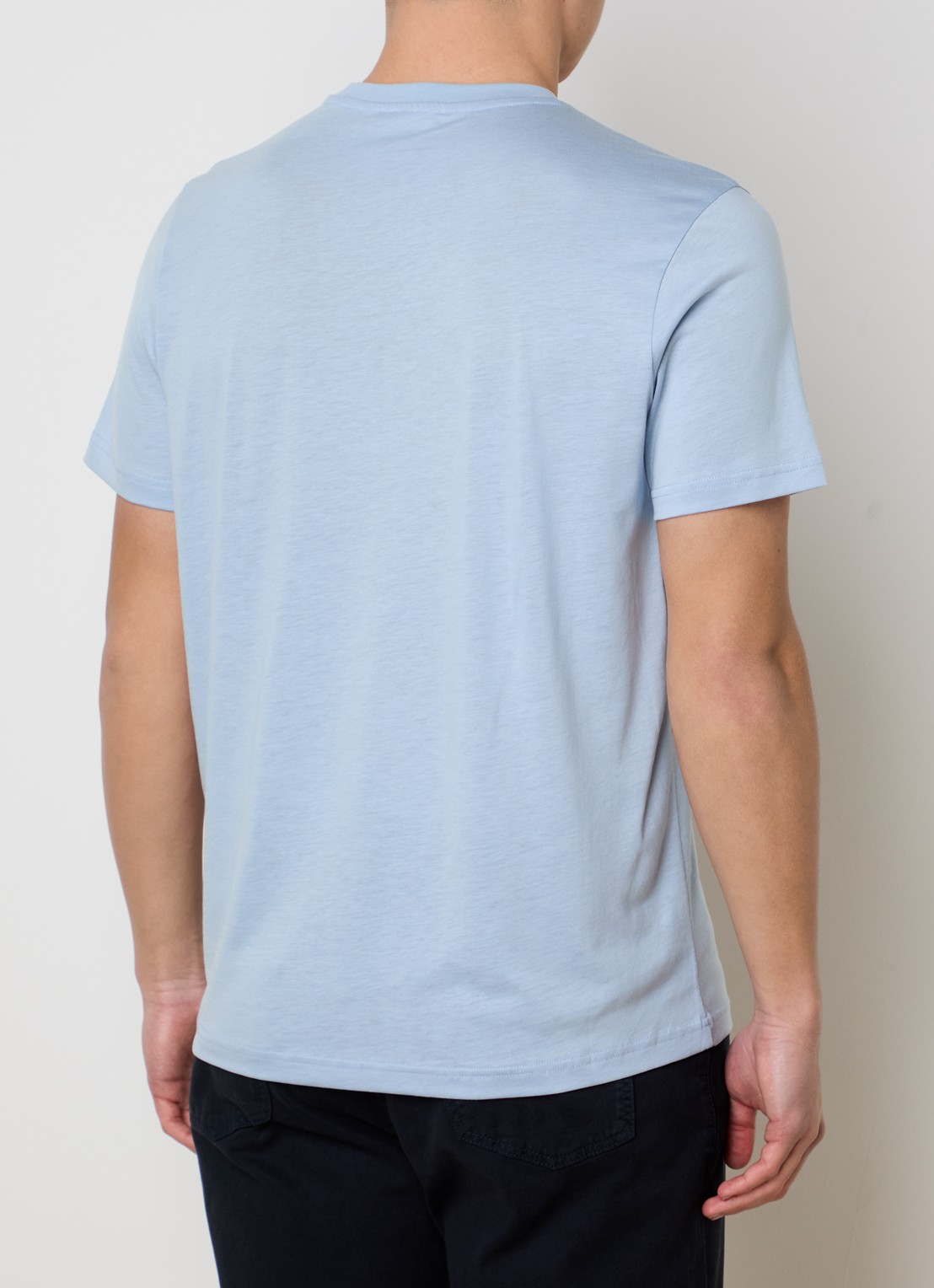 Oscar Jacobson Kim T-shirt  - achterkant blauwgrijs
