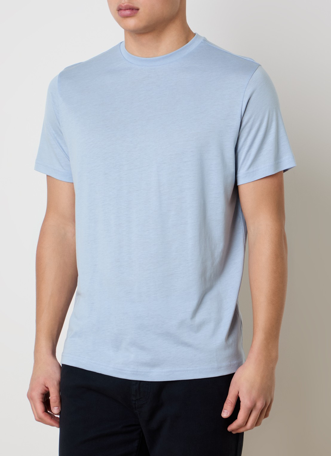 Oscar Jacobson Kim T-shirt  - detail 4 blauwgrijs