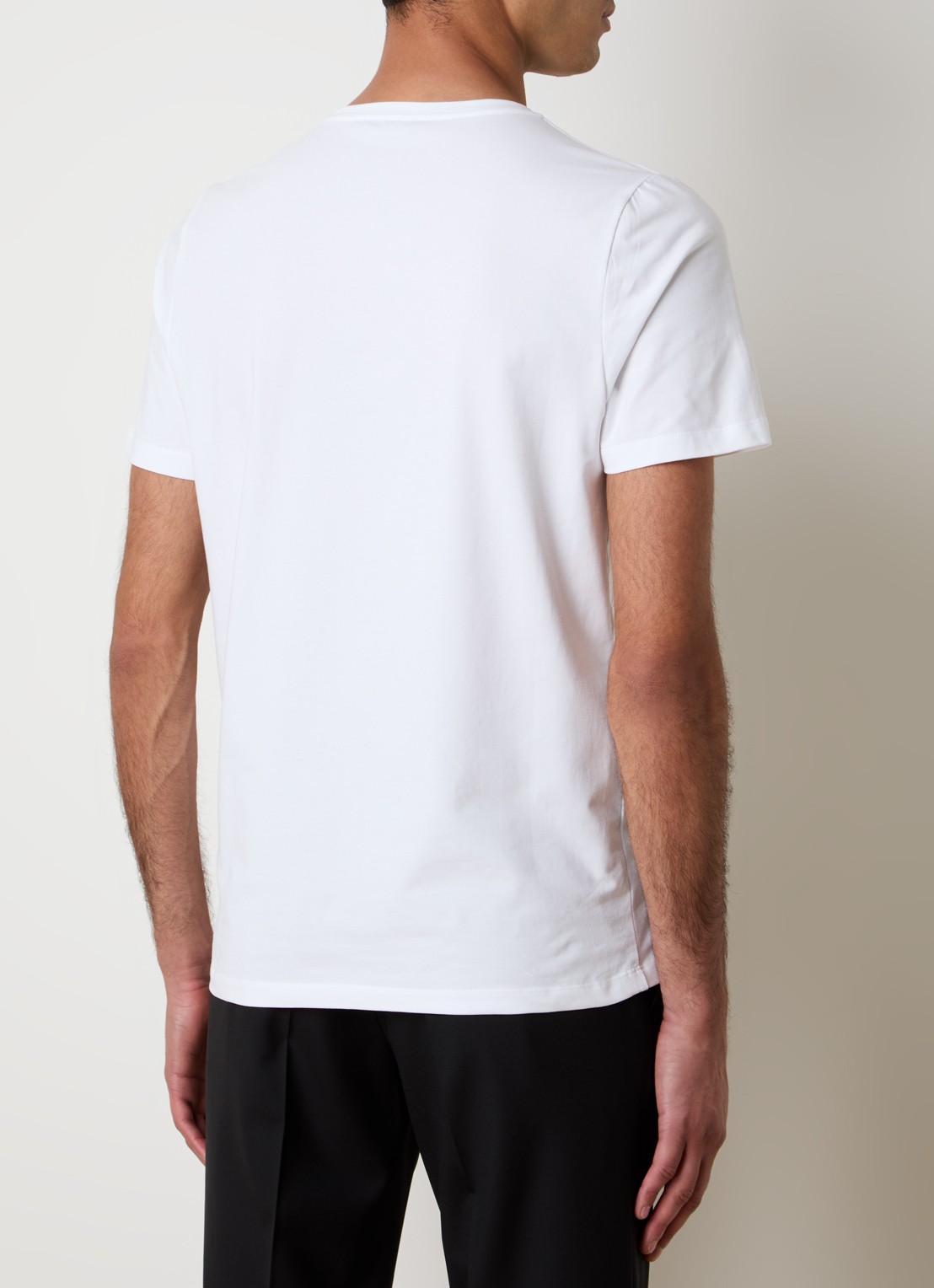 Oscar Jacobson Kyran T-shirt met stretch - achterkant 3 wit