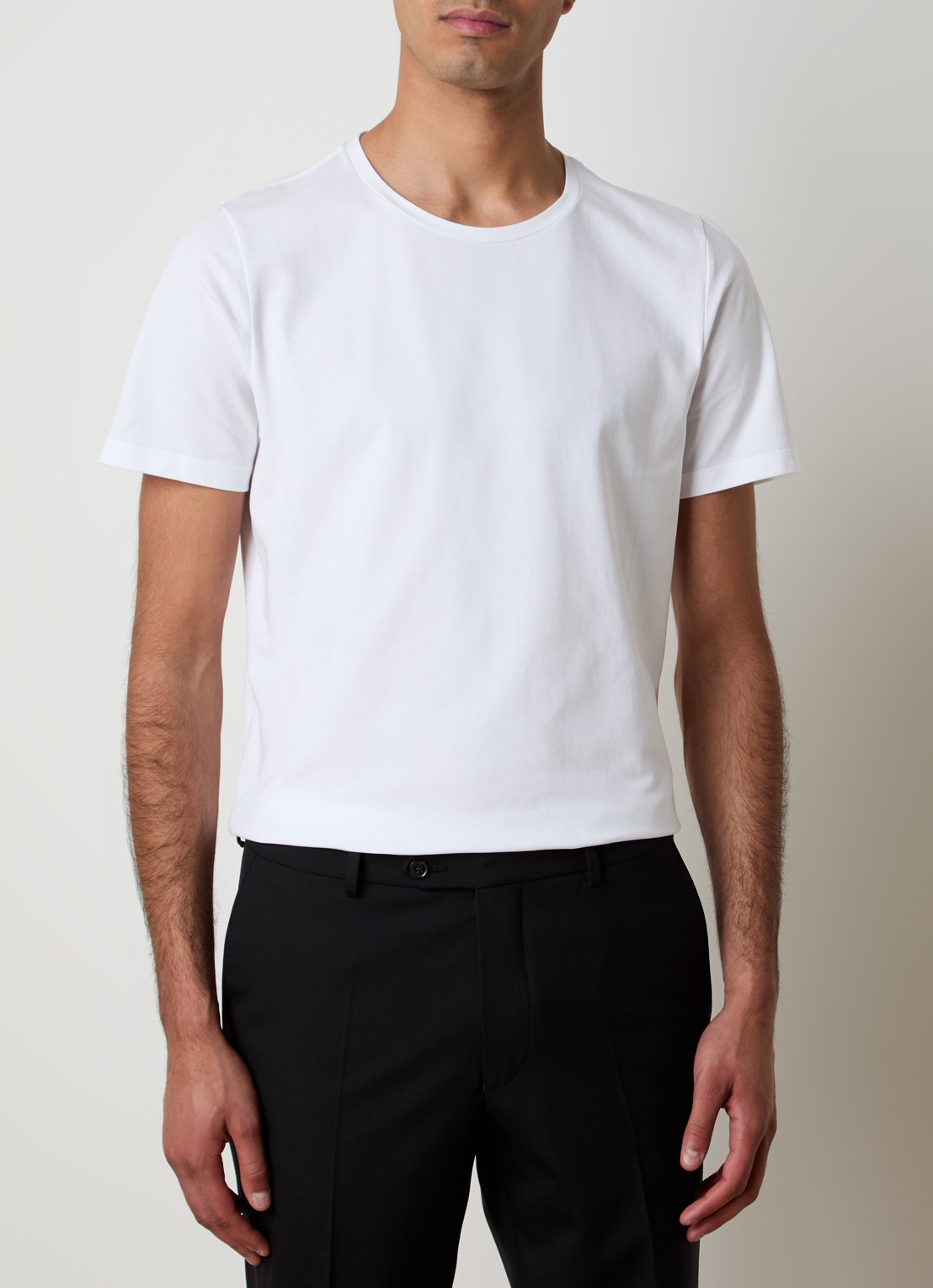 Oscar Jacobson Kyran T-shirt met stretch - detail 4 wit