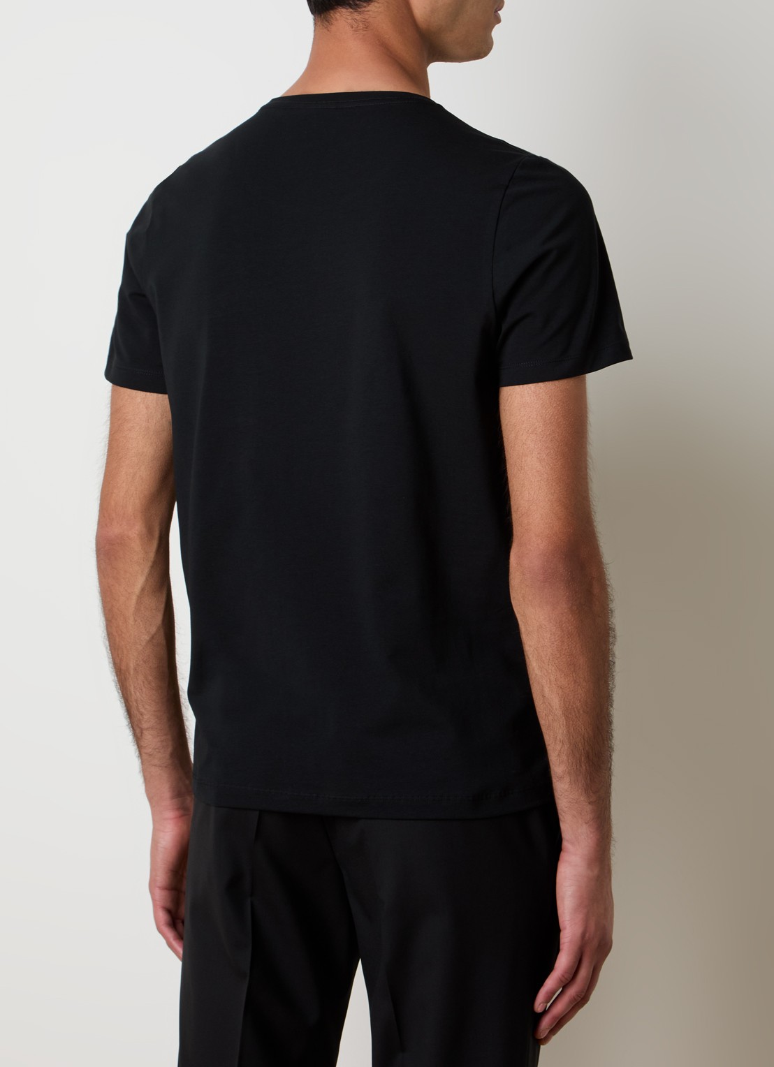 Oscar Jacobson Kyran T-shirt met stretch - achterkant zwart