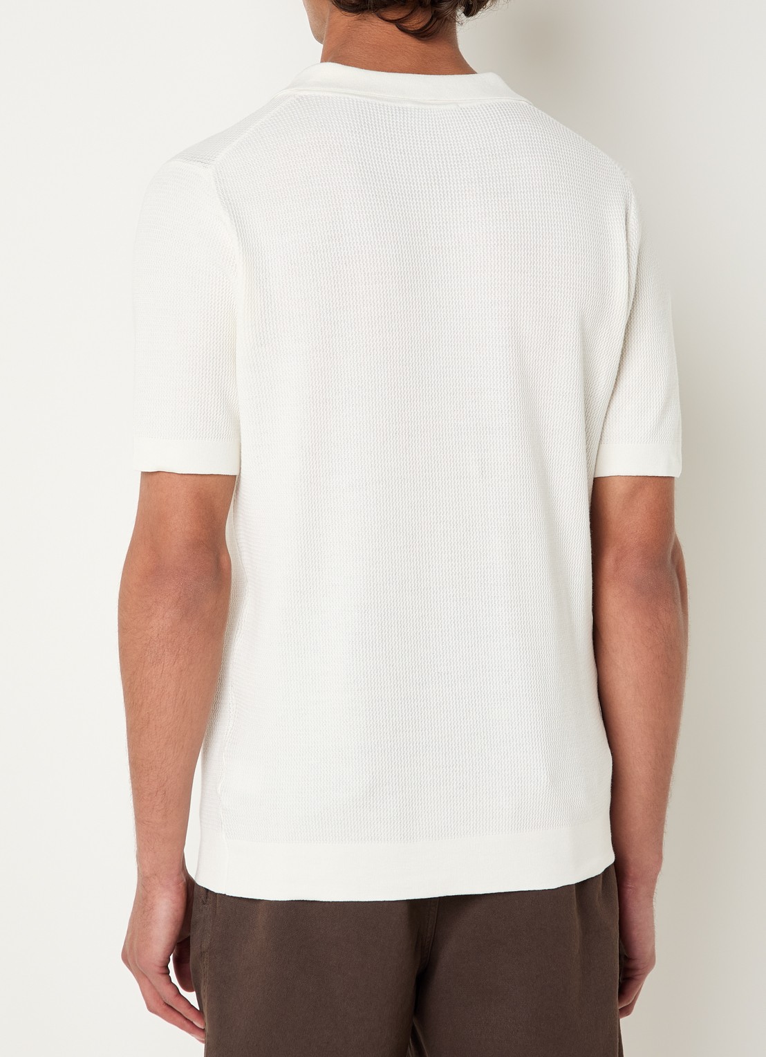 Oscar Jacobson Patrick regular fit polo - achterkant 3 creme