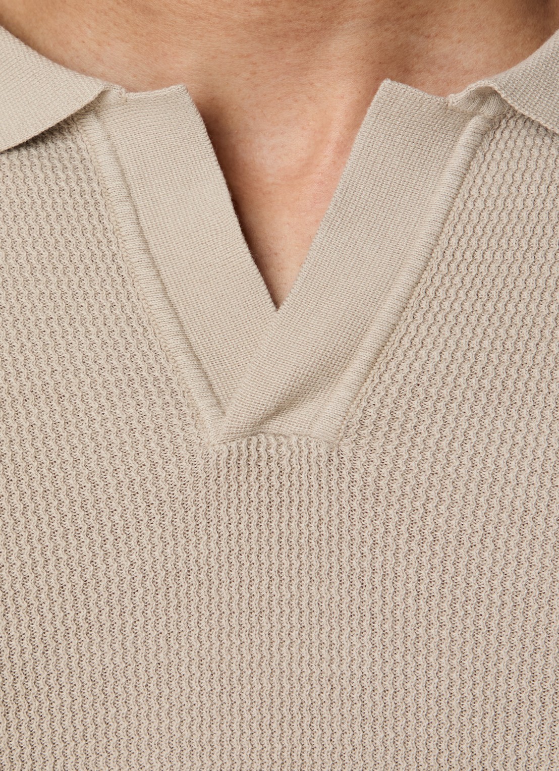 Oscar Jacobson Patrick regular fit polo - detail 5 beige
