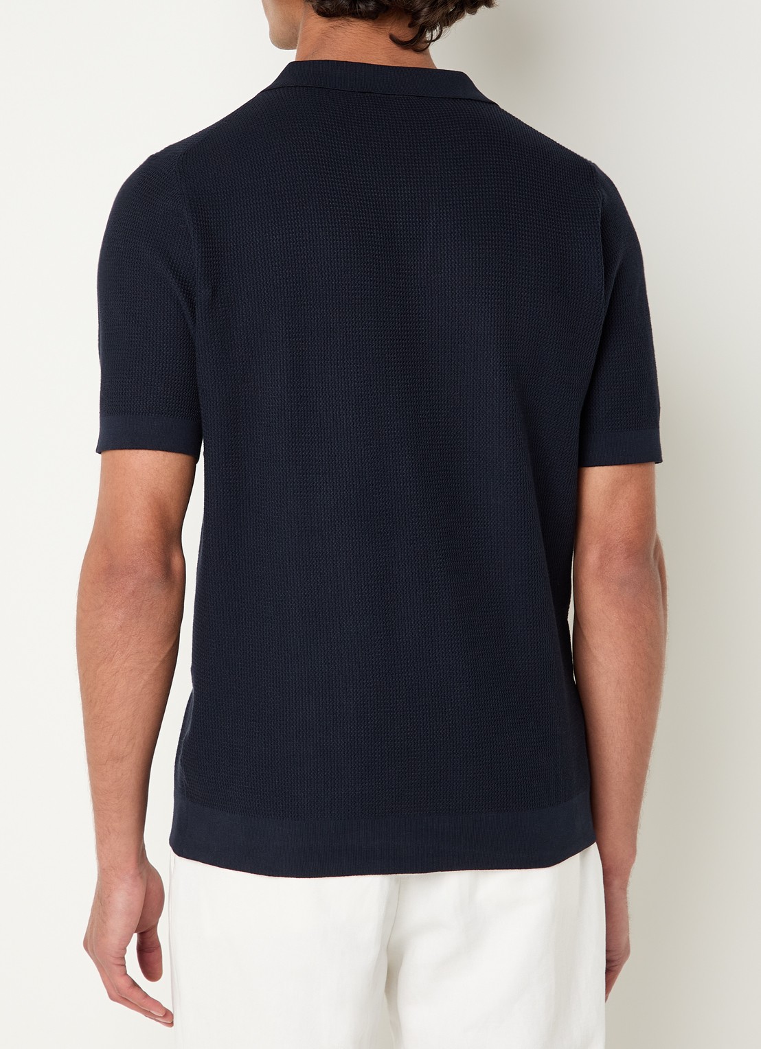 Oscar Jacobson Patrick regular fit polo - achterkant 4 donkerblauw