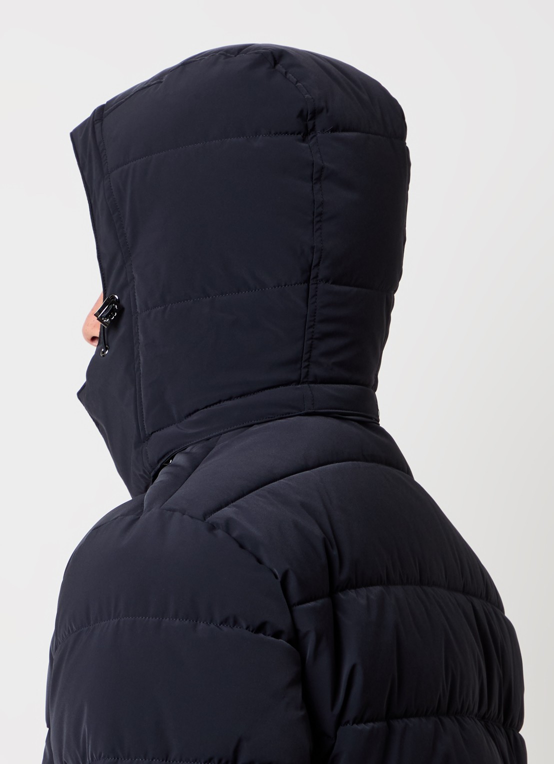 Oscar Jacobson Puffer jack met afneembare capuchon - detail 2 donkerblauw