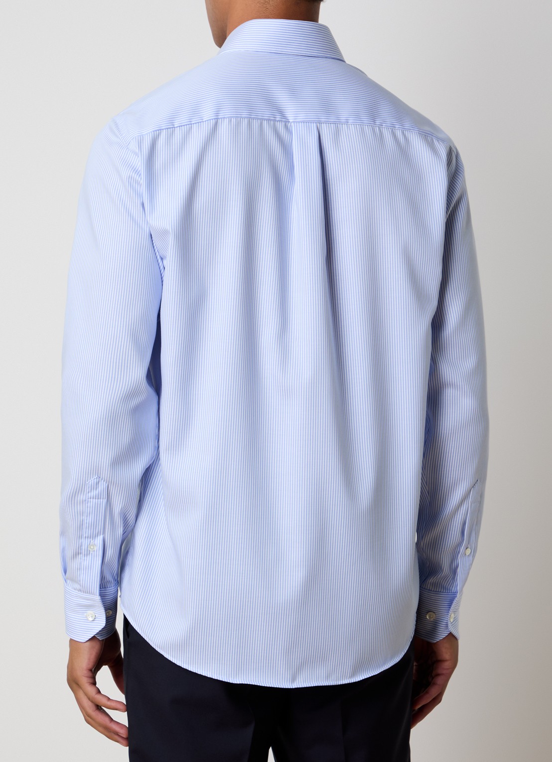 Oscar Jacobson Regular fit overhemd met gestreepte print - achterkant lichtblauw