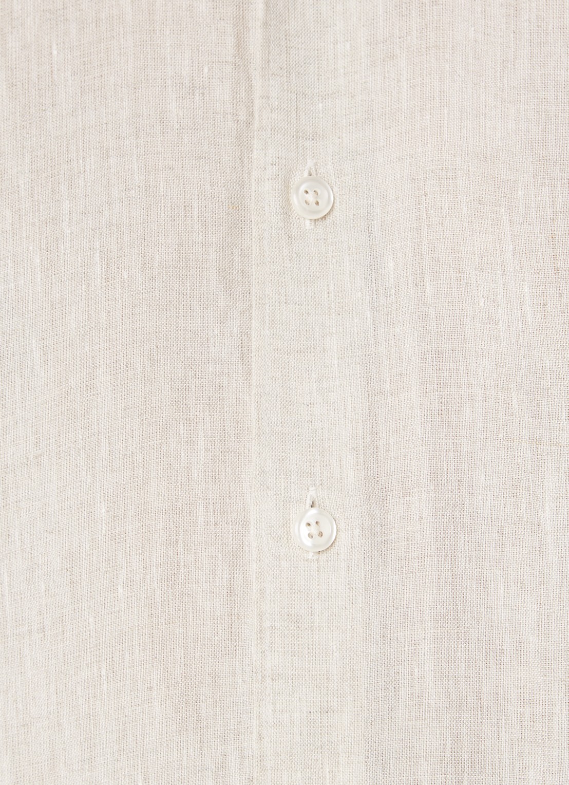 Oscar Jacobson Regular fit overhemd van linnen met button down-kraag - detail 6 beige
