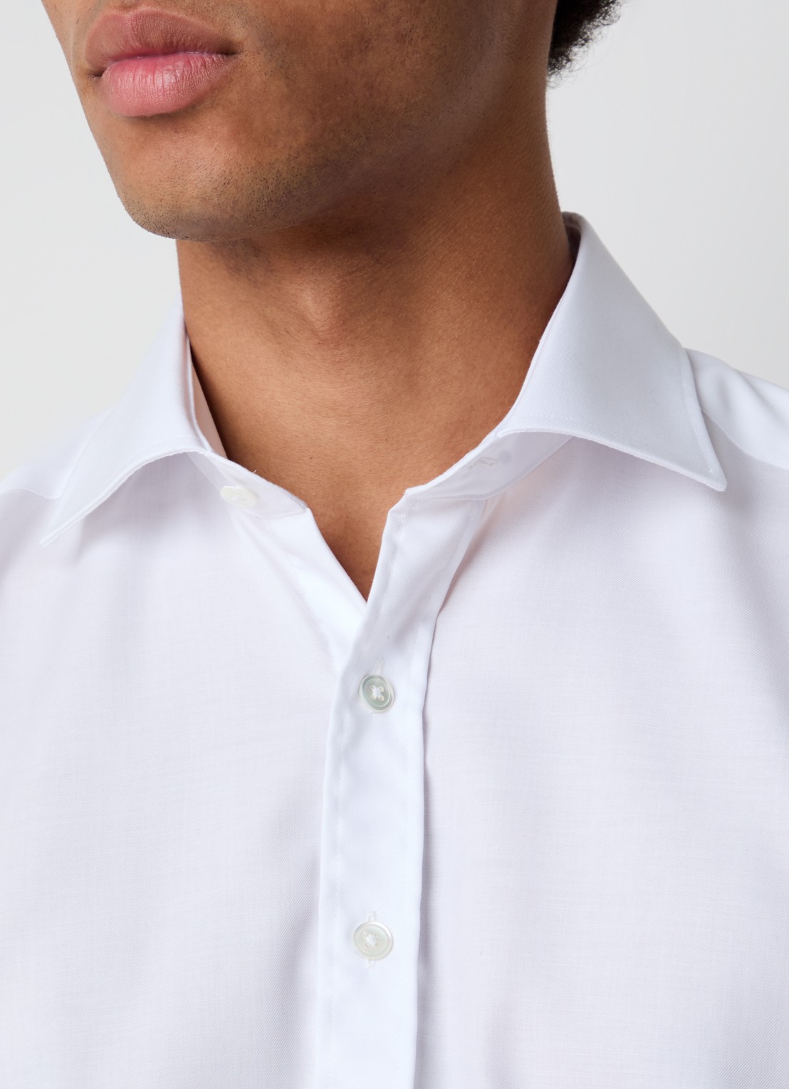 Oscar Jacobson Slim fit overhemd - detail 5 wit