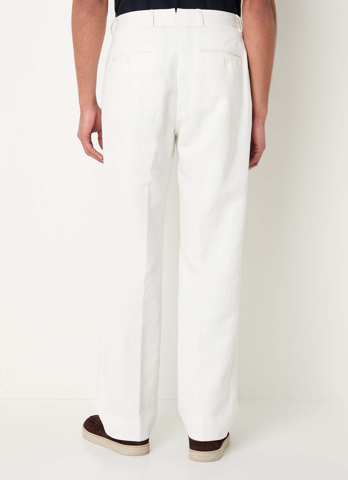 Oscar Jacobson Straight fit pantalon met steekzakken - achterkant gebroken wit