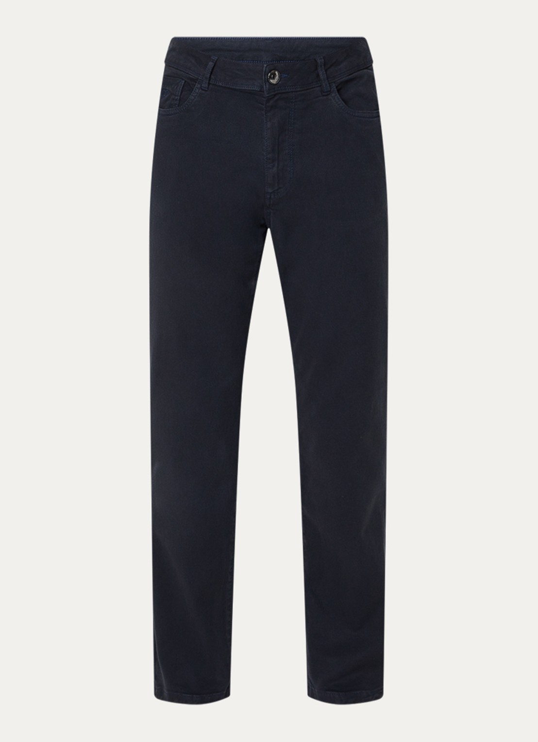 Oscar Jacobson Straight leg jeans met gekleurde wassing - voorkant 5 donkerblauw