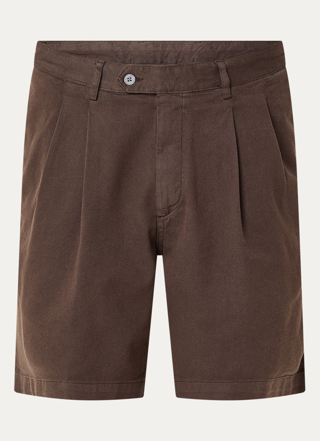 Oscar Jacobson Tanker straight fit korte broek met steekzakken - voorkant 3 donkerbruin