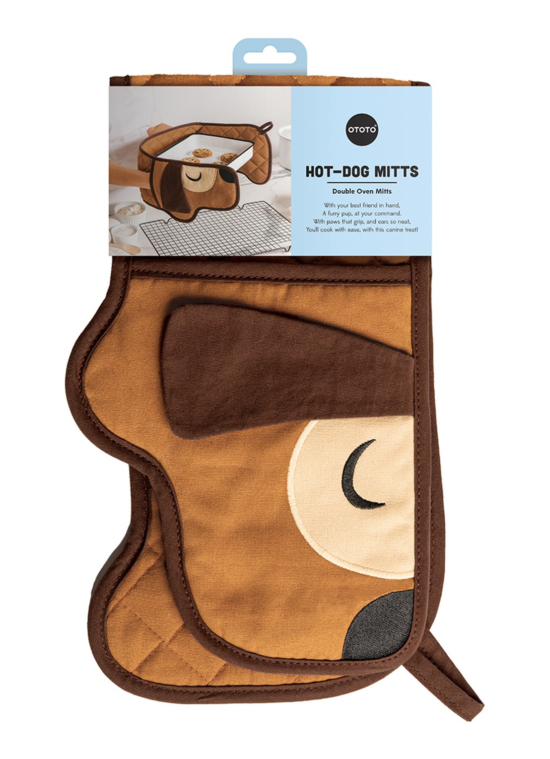 Ototo Hot-Dog ovenwant  - voorkant 6 bruin