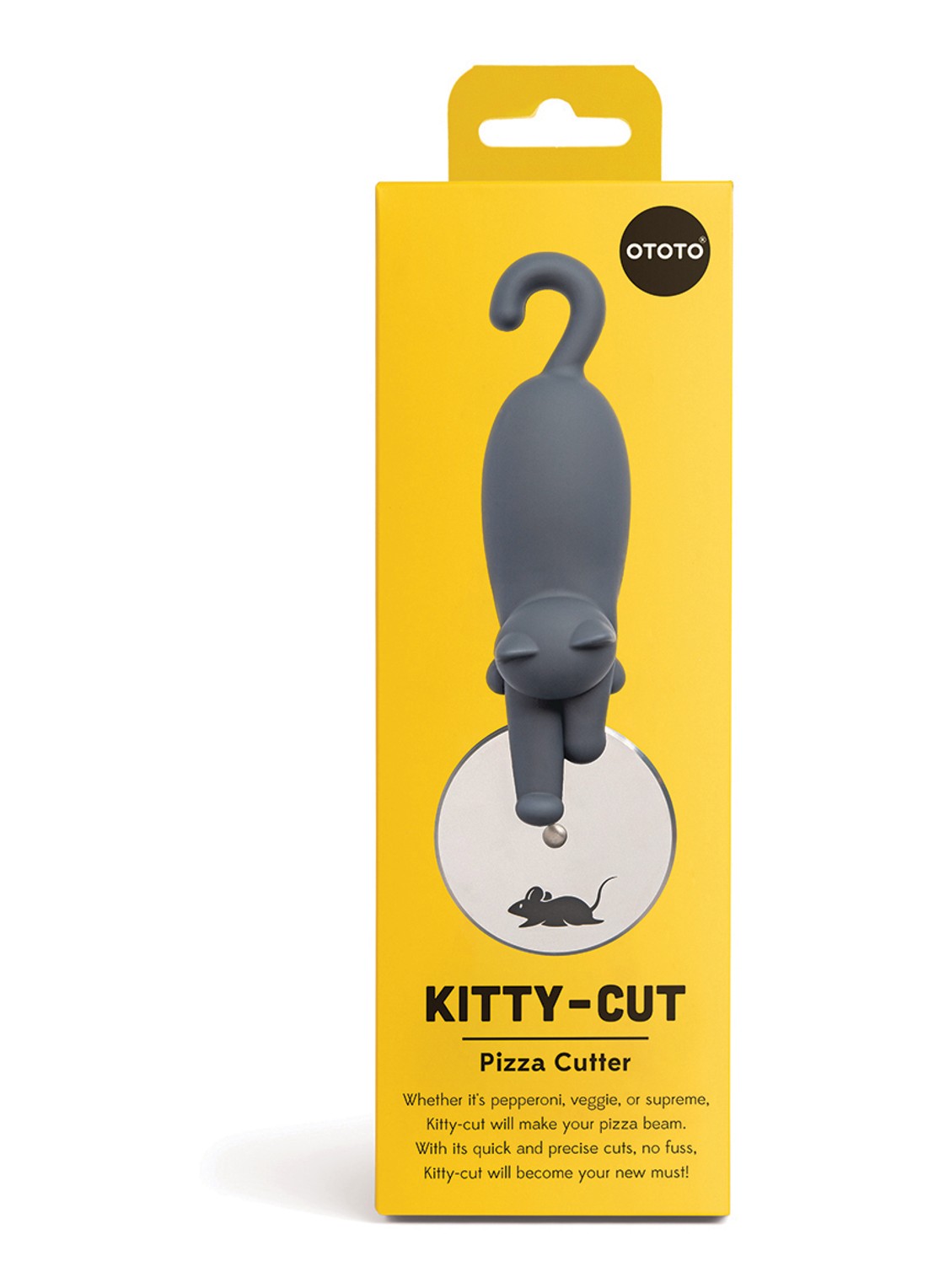 Ototo Kitty-Cut pizzasnijder  - detail 2 grijs