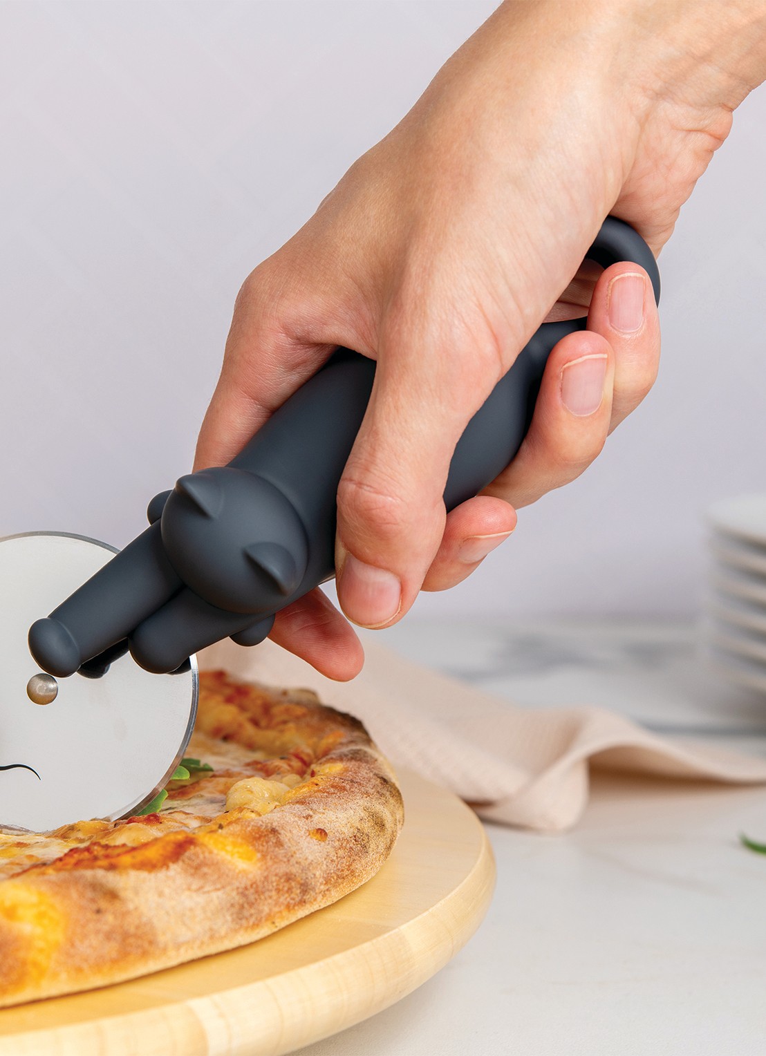 Ototo Kitty-Cut pizzasnijder  - detail 4 grijs