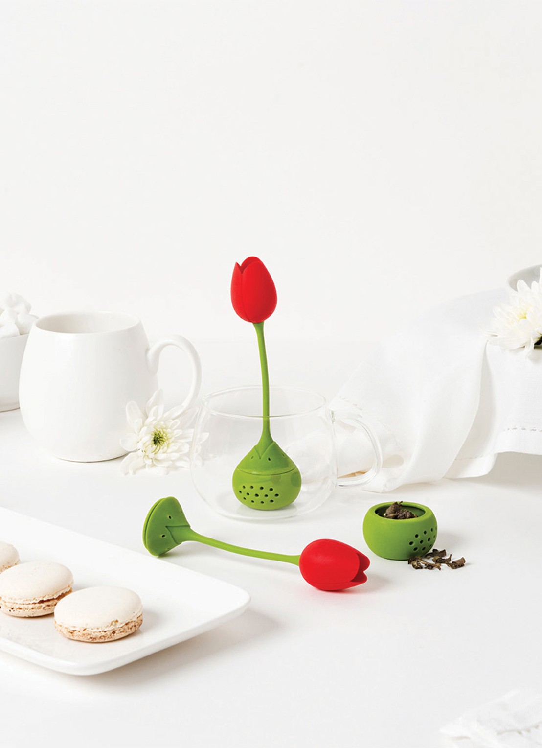 Ototo Tulip theefilter - detail 4 rood
