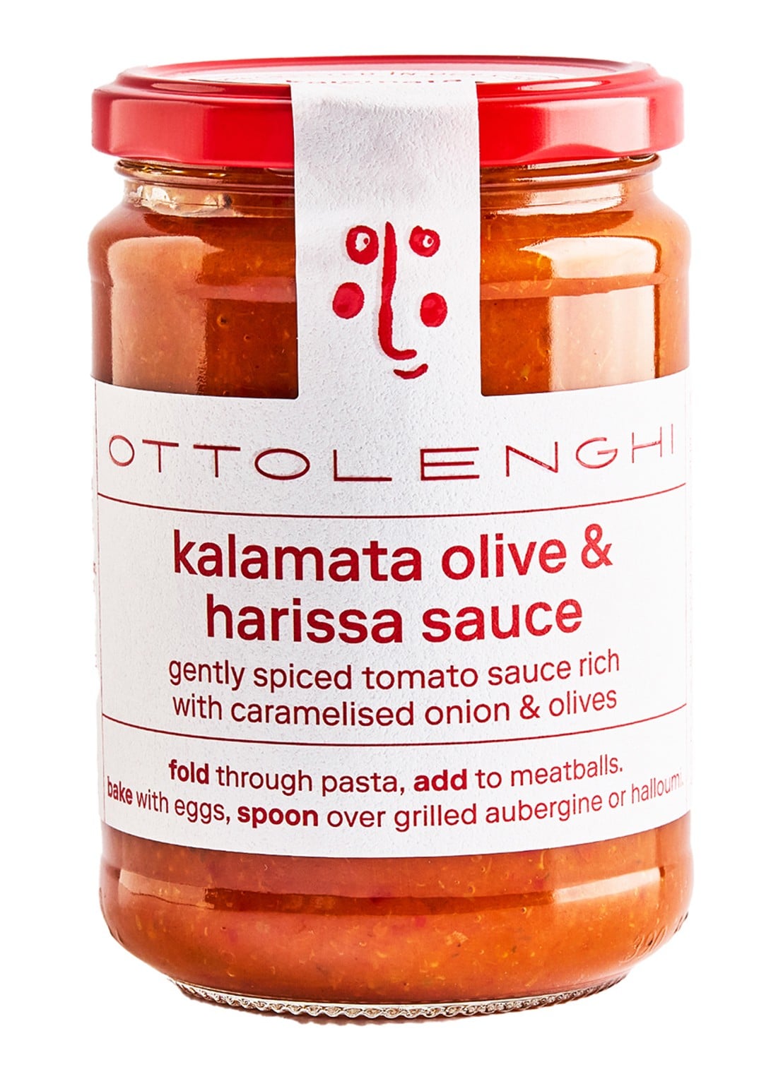 Ottolenghi Kalamata olijf en harissasaus 350 gram - voorkant undefined