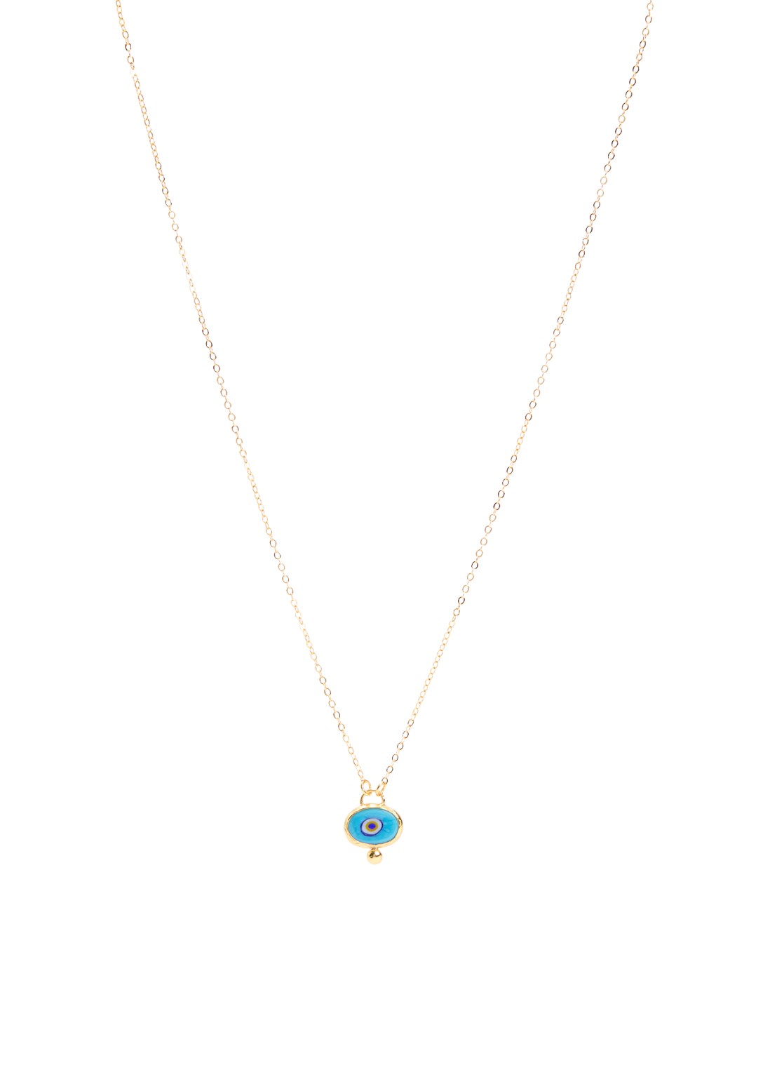 Ottoman Hands Alara Evil Eye ketting verguld - voorkant 5 goud