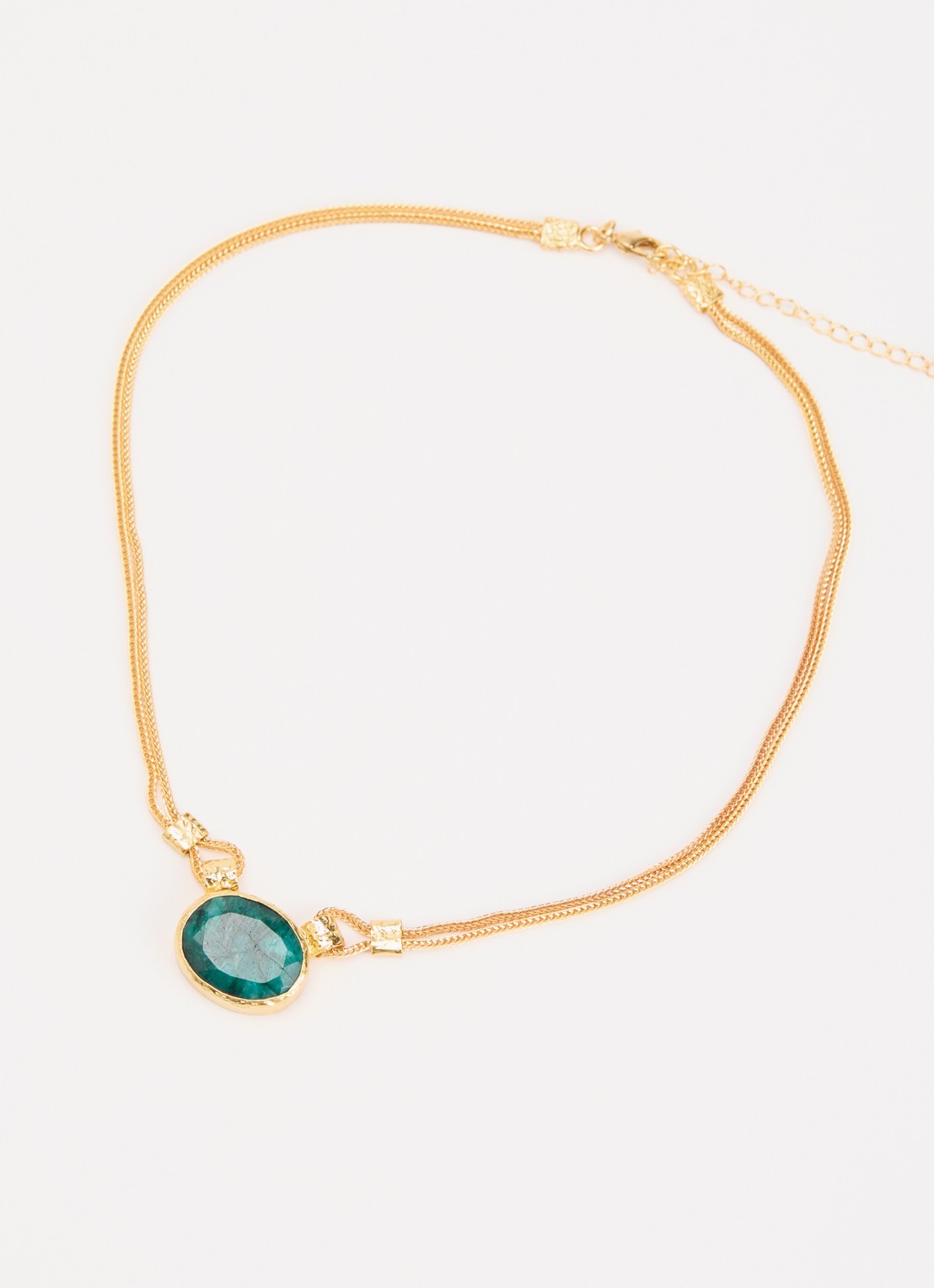Ottoman Hands Daphne ketting verguld - detail 3 goud