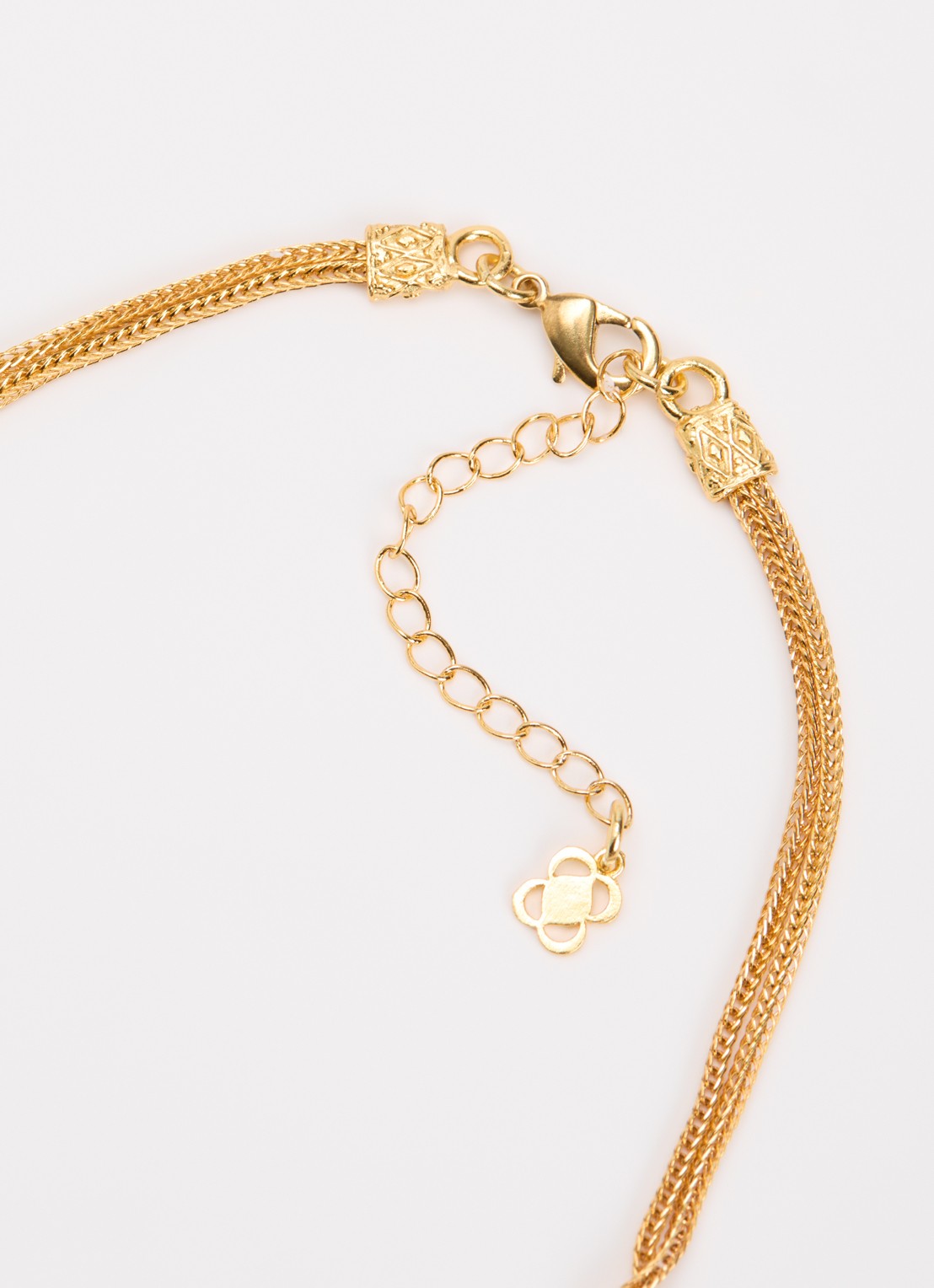 Ottoman Hands Daphne ketting verguld - detail 4 goud