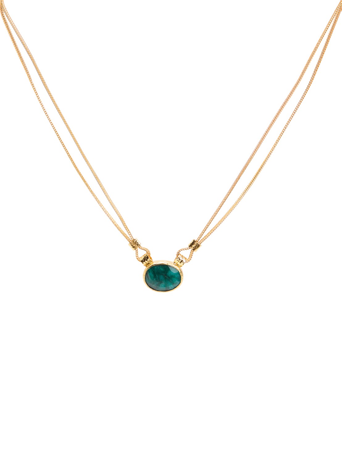 Ottoman Hands Daphne ketting verguld - voorkant goud