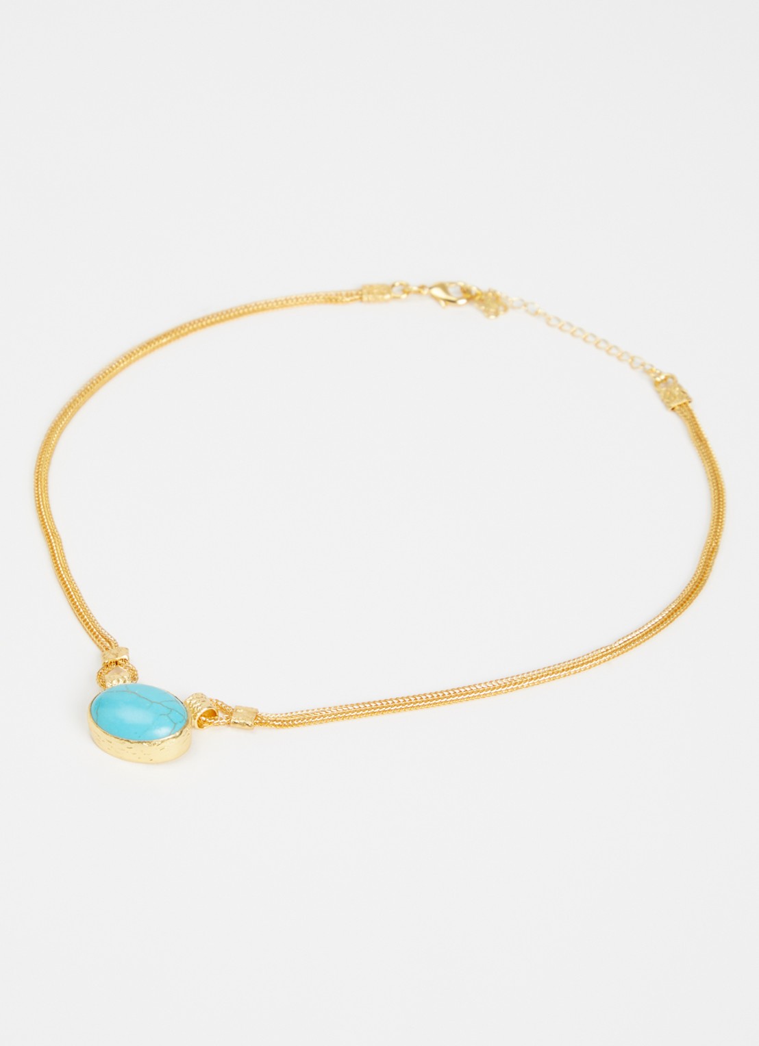 Ottoman Hands Daphne ketting verguld - detail 2 goud