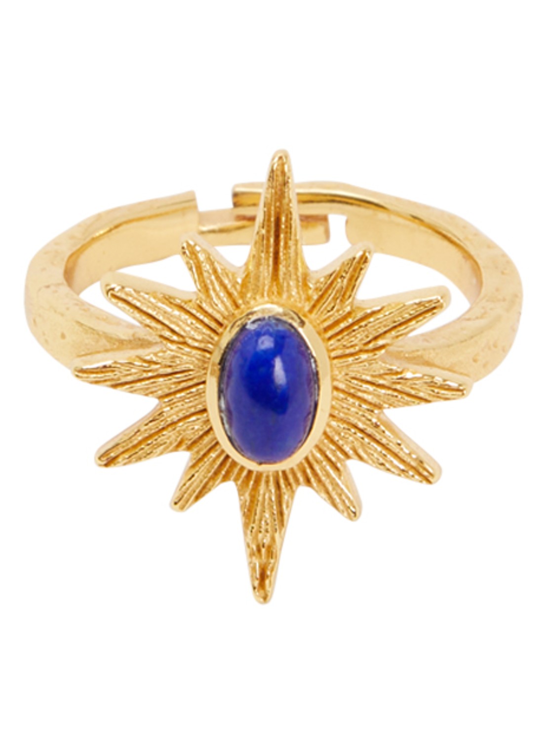 Ottoman Hands Lapis Star ring verguld - voorkant goud