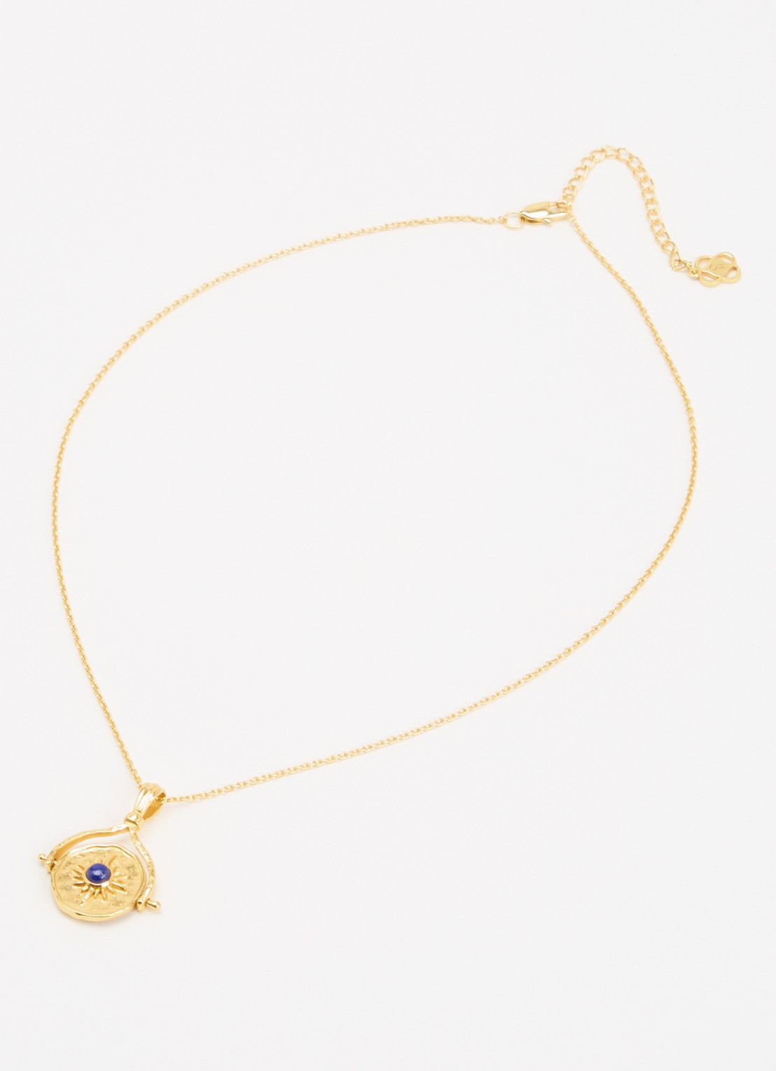 Ottoman Hands Lapis Sun Rotating ketting verguld - detail 3 goud