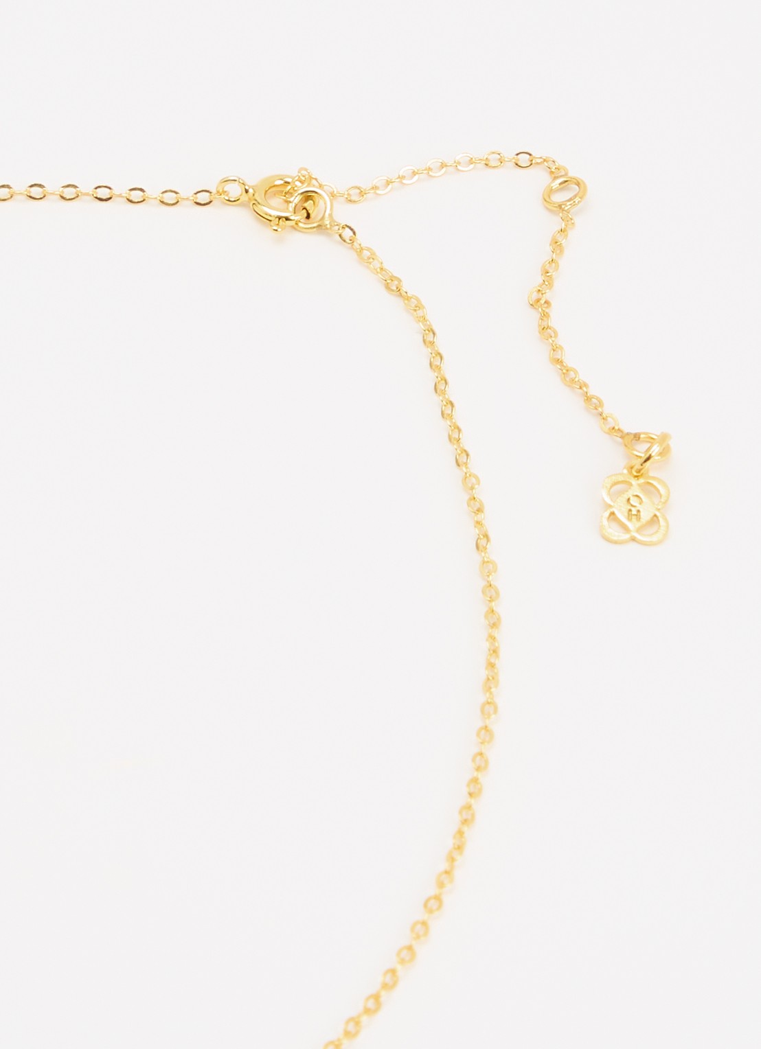 Ottoman Hands Moon Face ketting verguld - detail 4 goud