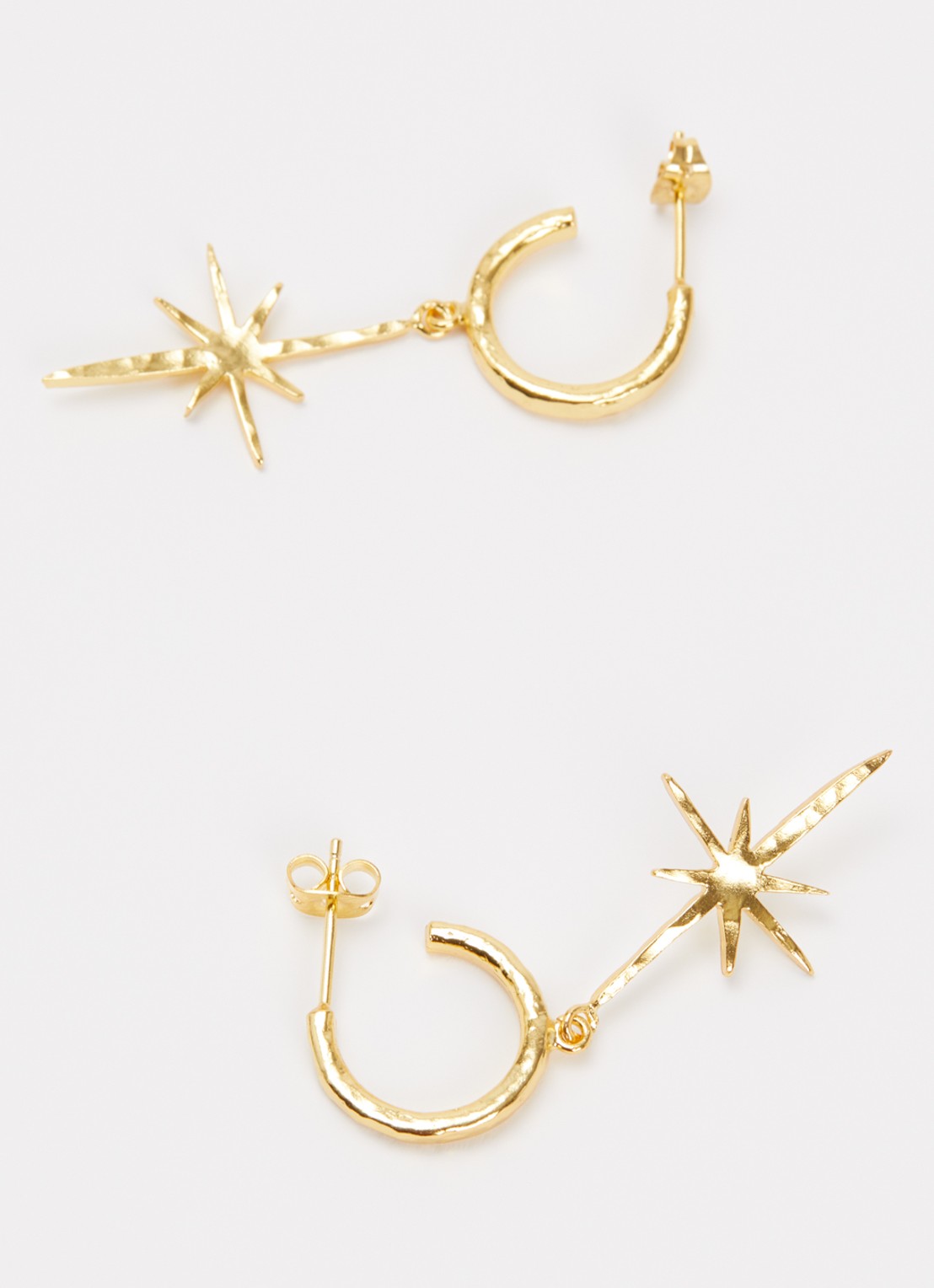 Ottoman Hands Northern Star oorringen verguld - detail 3 goud