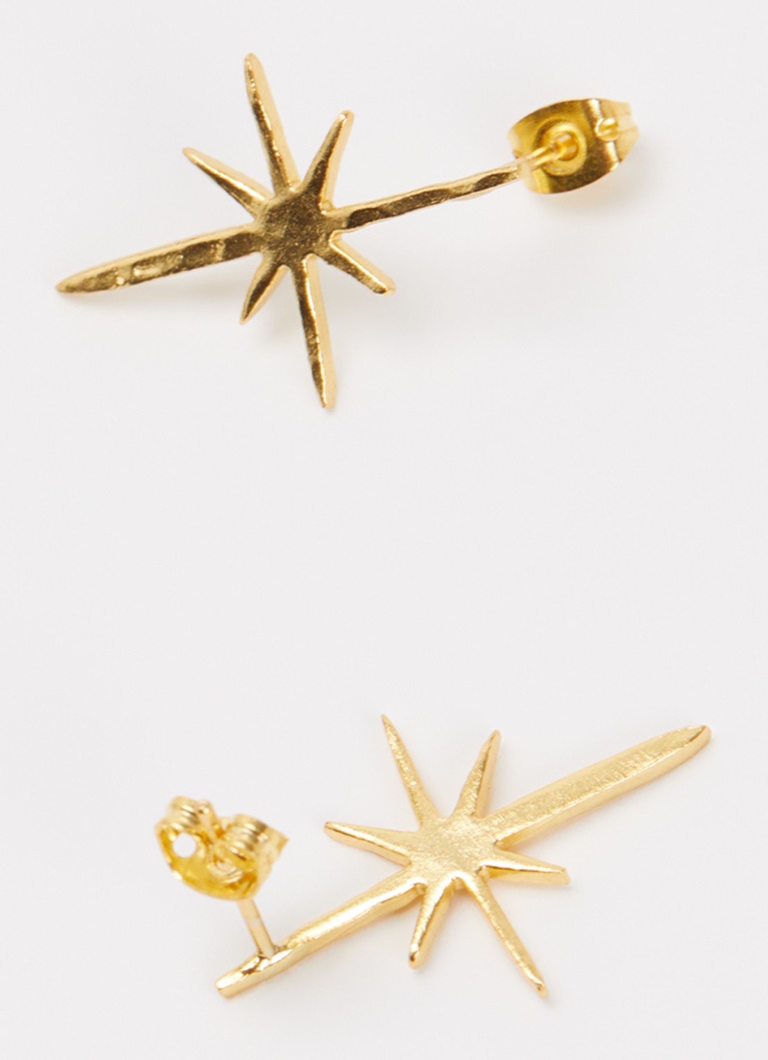 Ottoman Hands Northern Star oorstekers verguld - detail 3 goud
