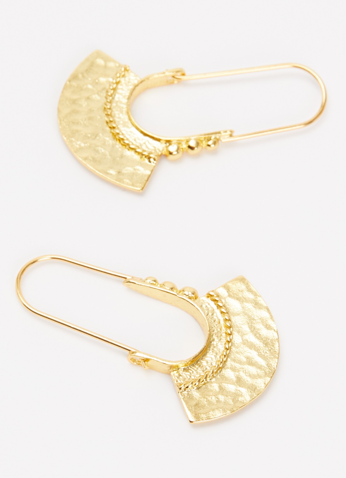 Ottoman Hands Selma oorhangers verguld - detail 3 goud
