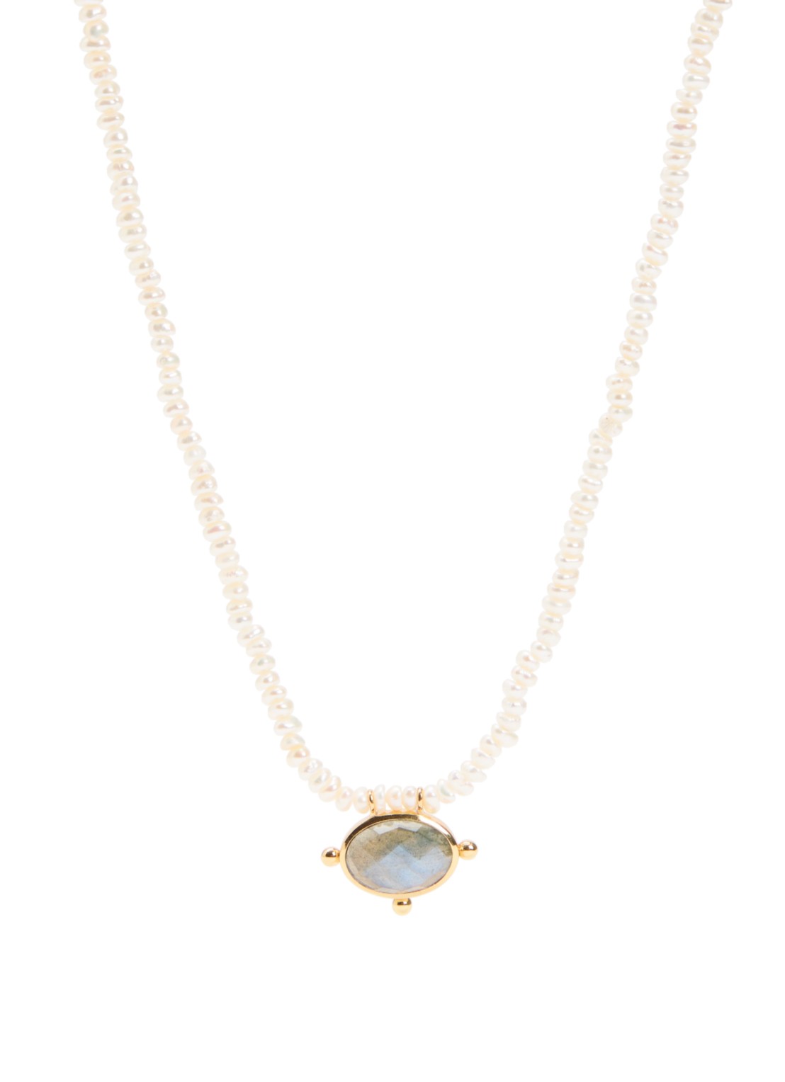 Ottoman Hands Sorel ketting verguld - voorkant parelmoer