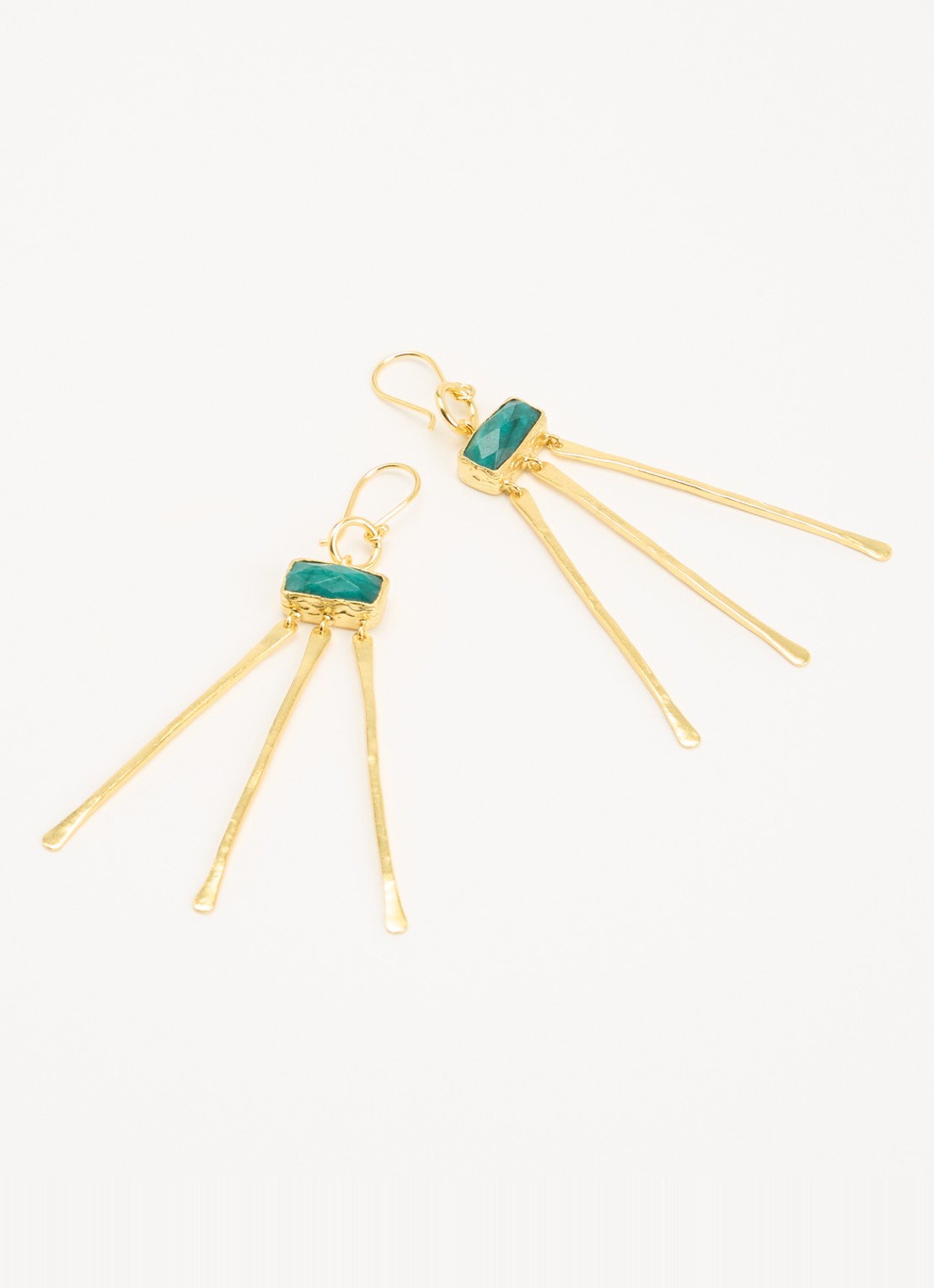 Ottoman Hands Yasmin oorhangers verguld - detail goud
