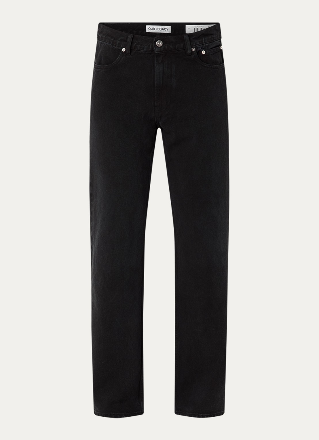 Our Legacy Carlson straight leg jeans met gekleurde wassing - voorkant zwart