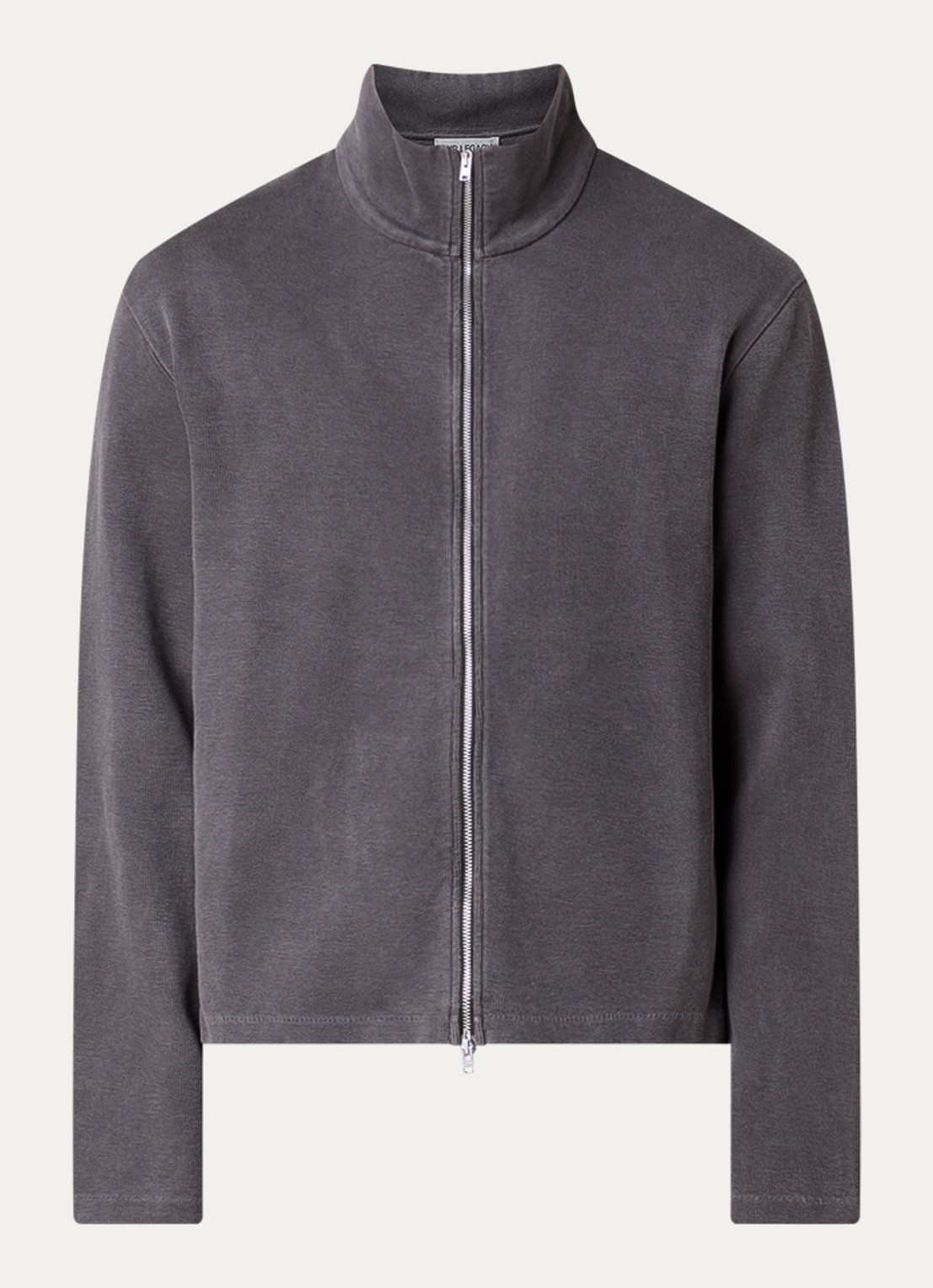 Our Legacy Cropped sweatvest met opstaande kraag - voorkant 2 taupe