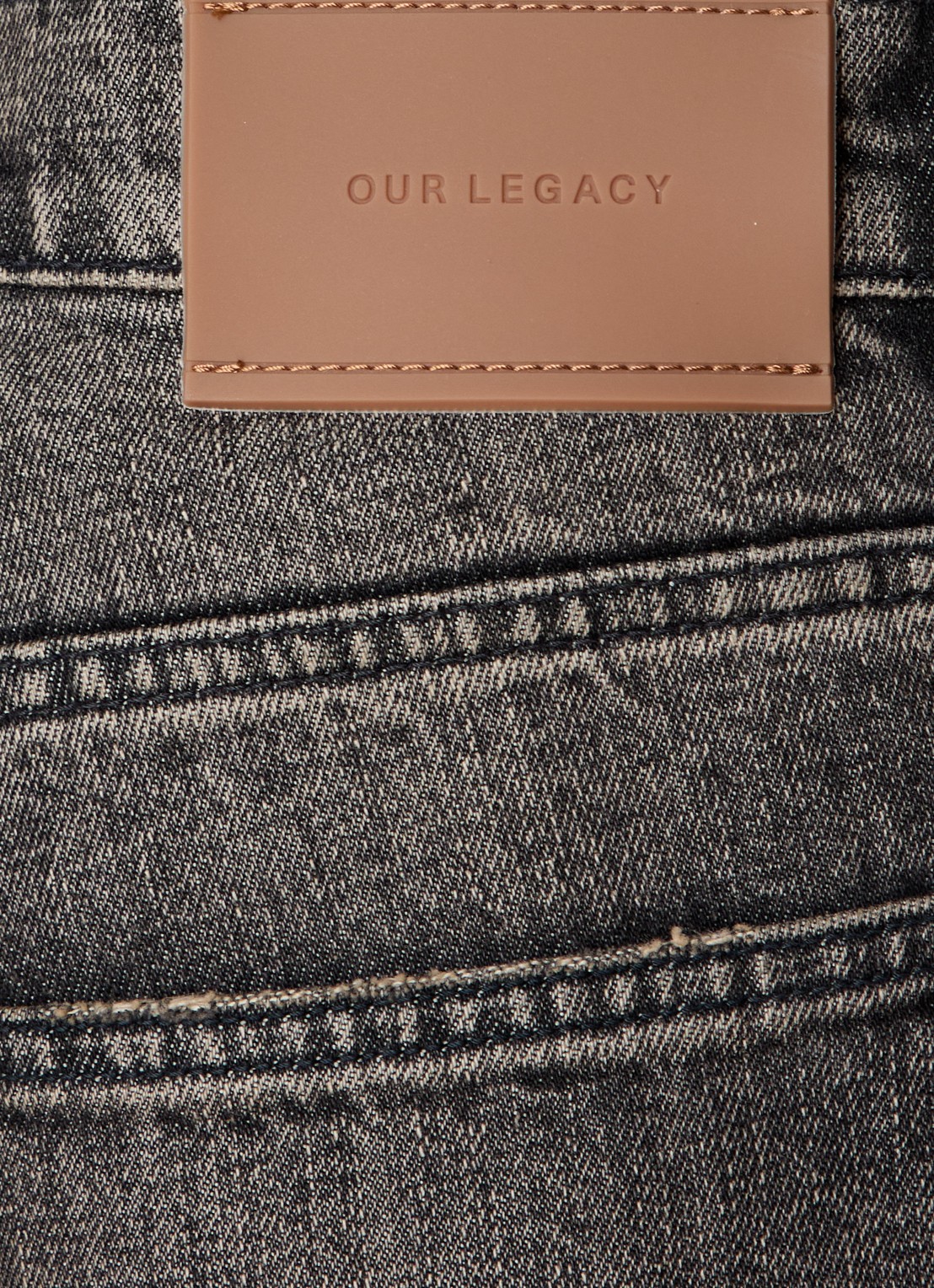 Our Legacy Loose fit jeans met gekleurde wassing - detail 3 donkergrijs