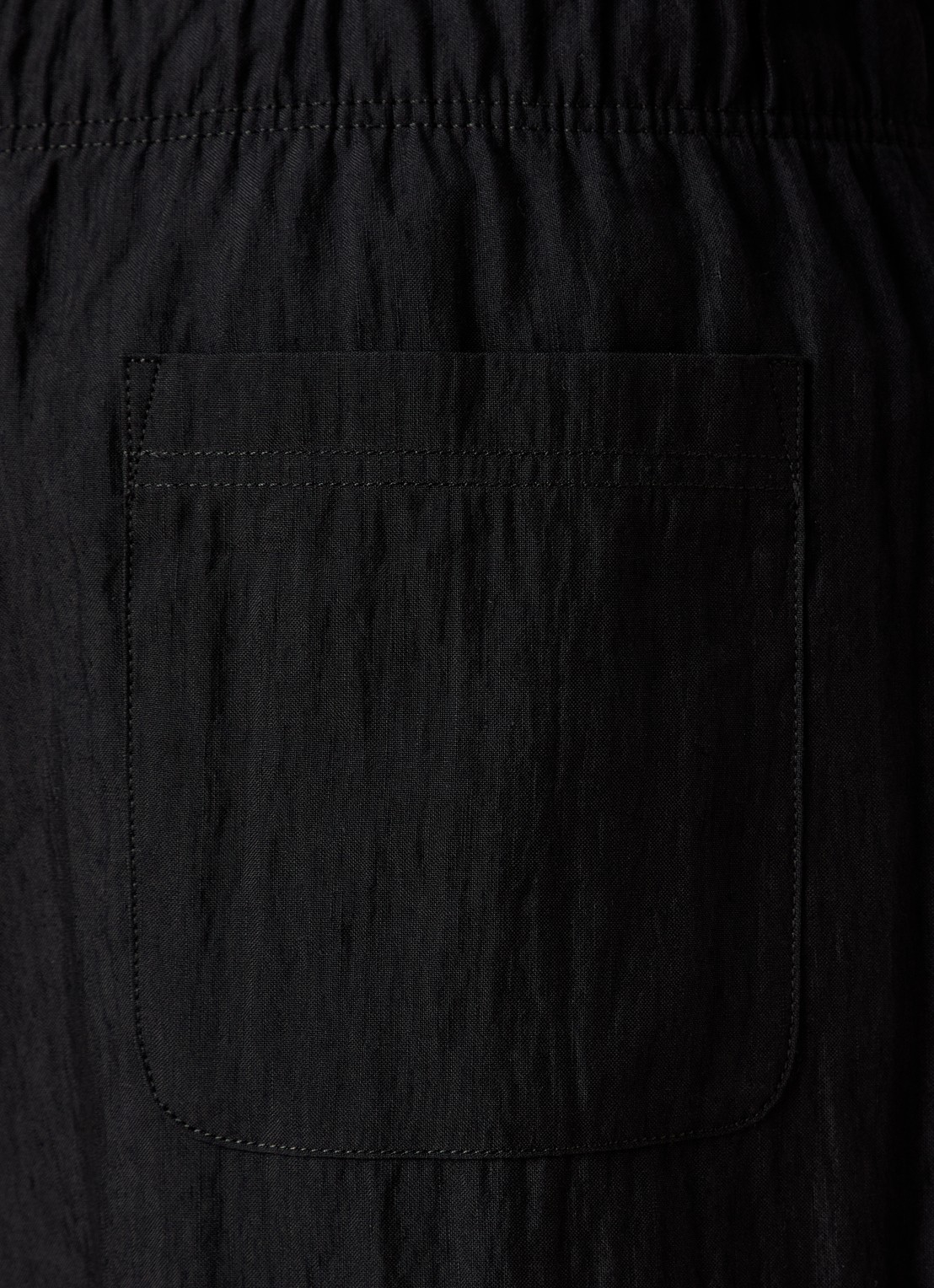 Our Legacy Loose fit pantalon in linnenblend - detail 3 zwart