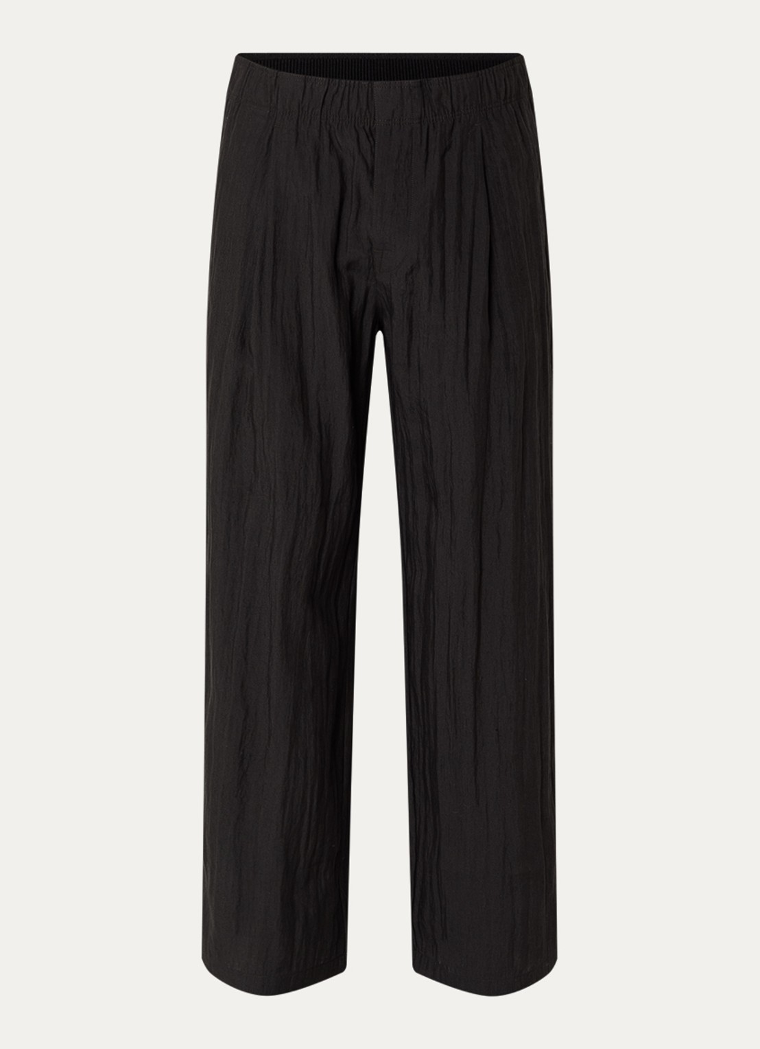 Our Legacy Loose fit pantalon in linnenblend - voorkant 4 zwart