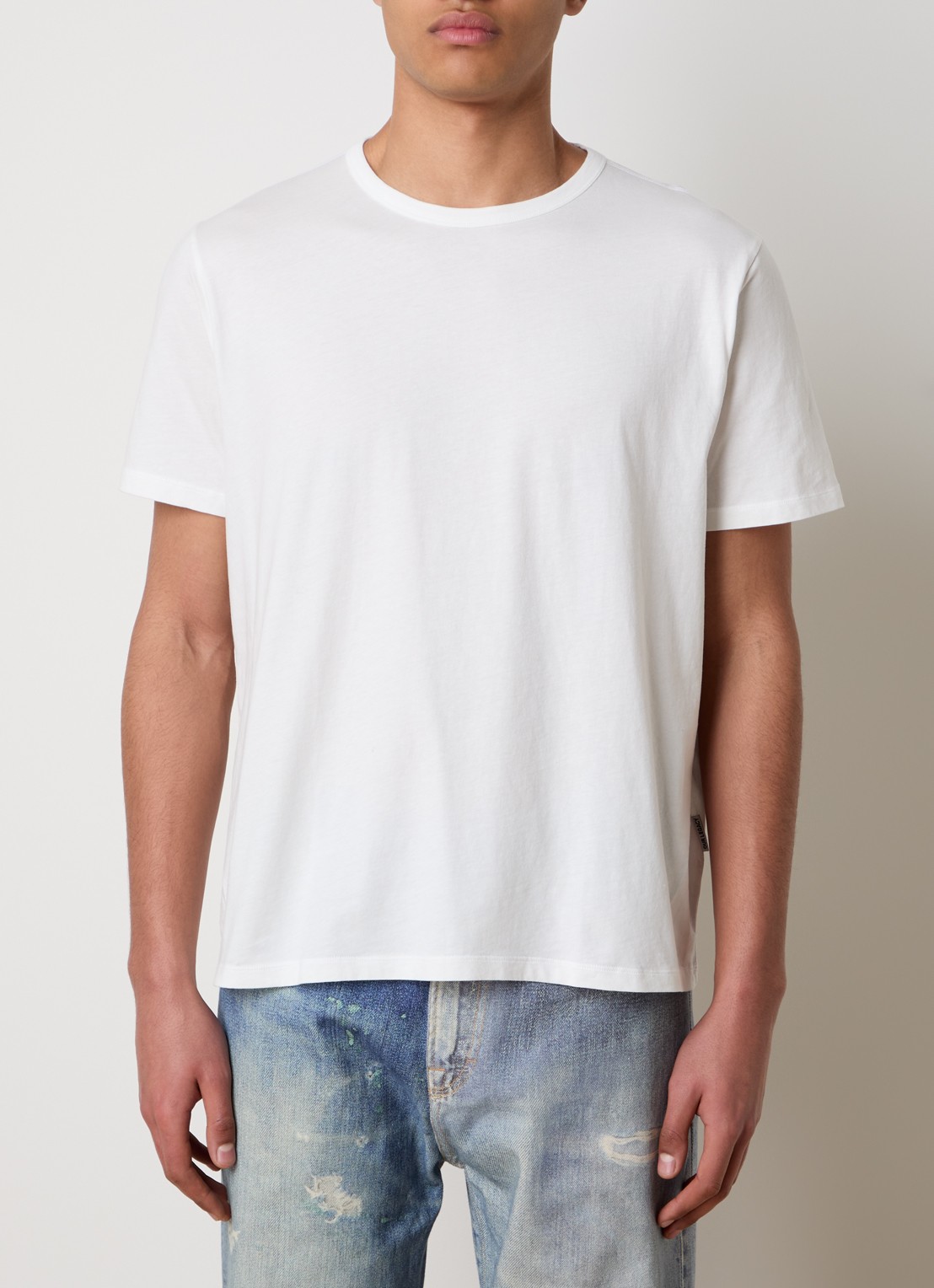 Our Legacy New Box oversized T-shirt met stretch - detail 4 gebroken wit